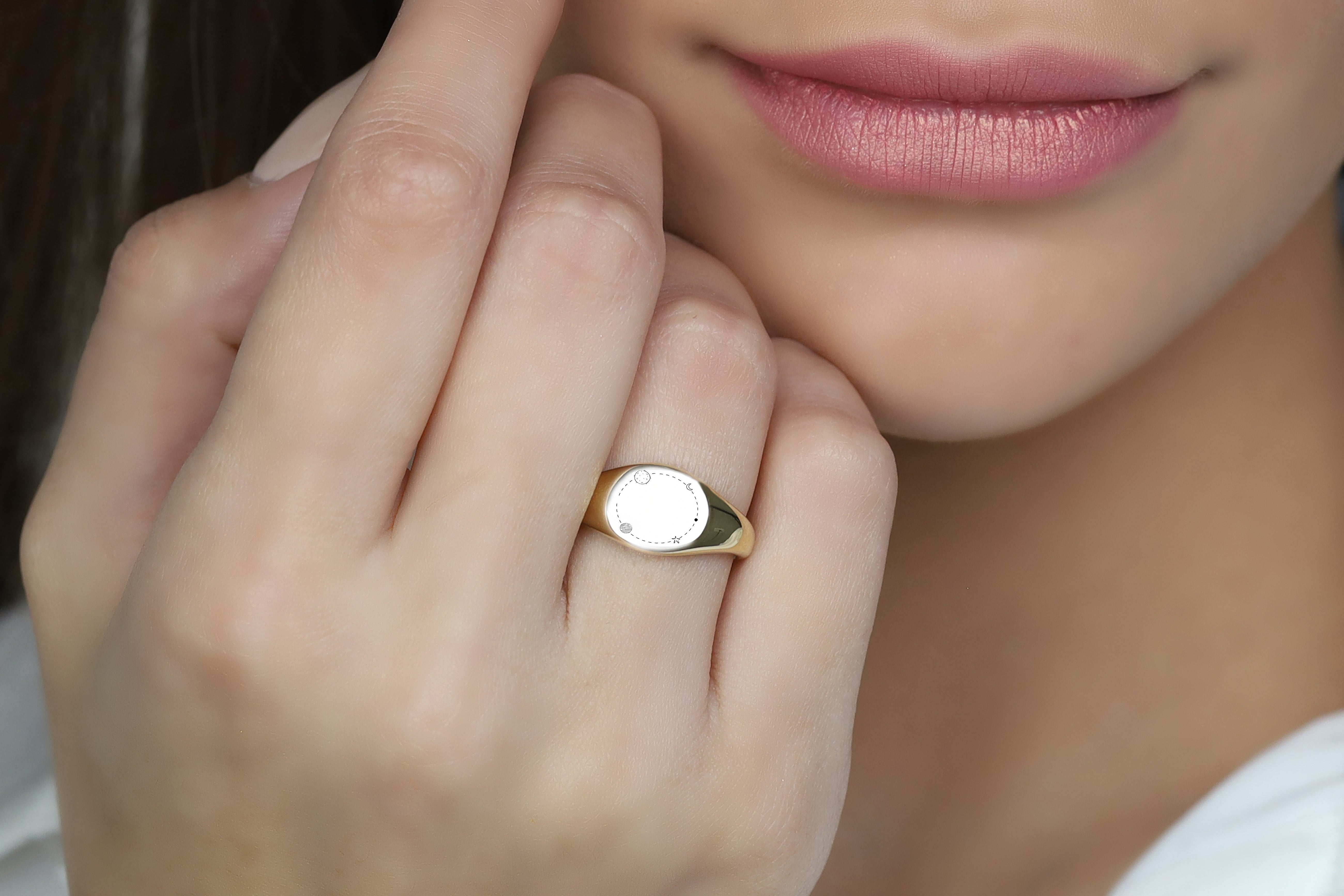 Space Pattern Engraving Ring