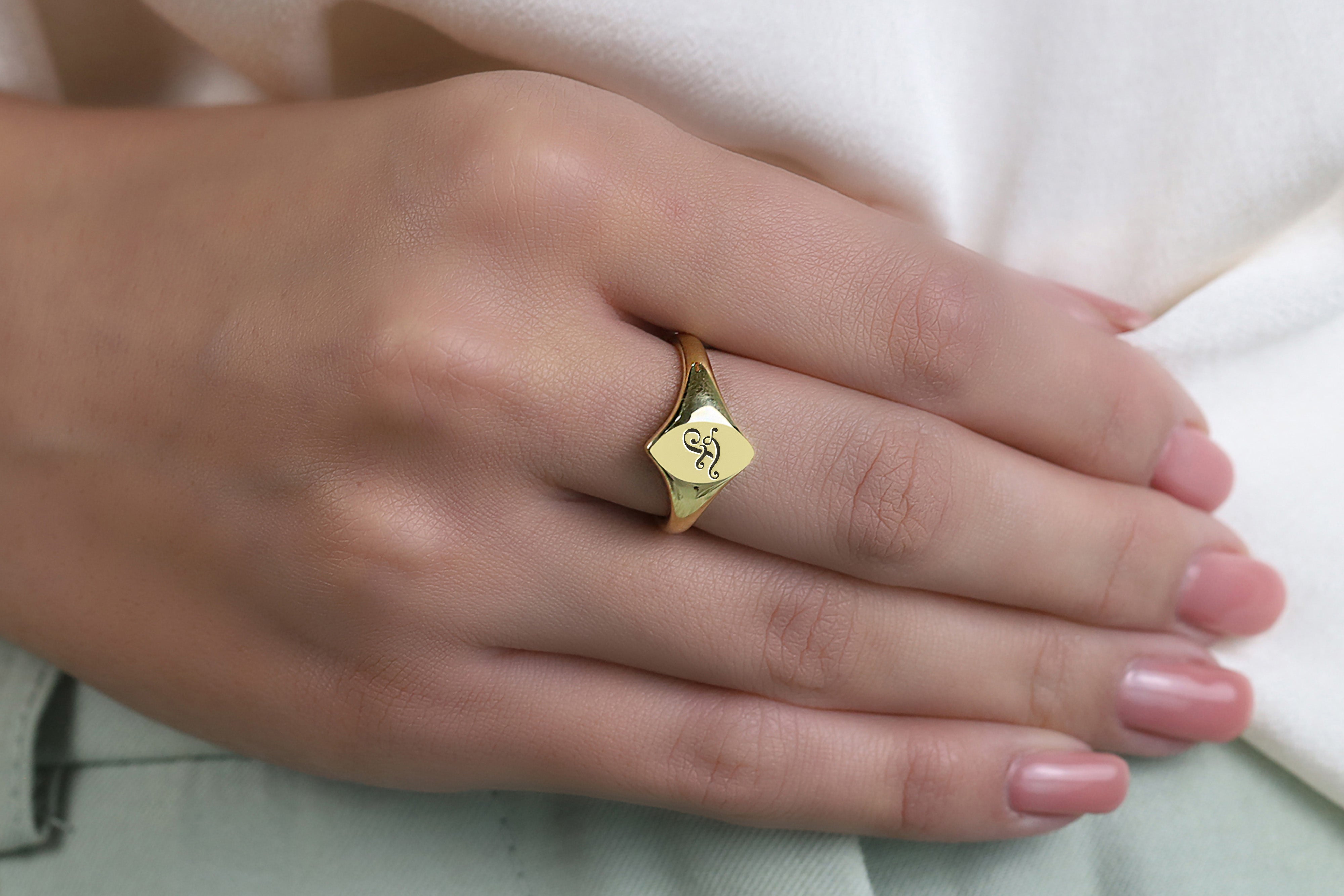Name Initial's Signet Ring