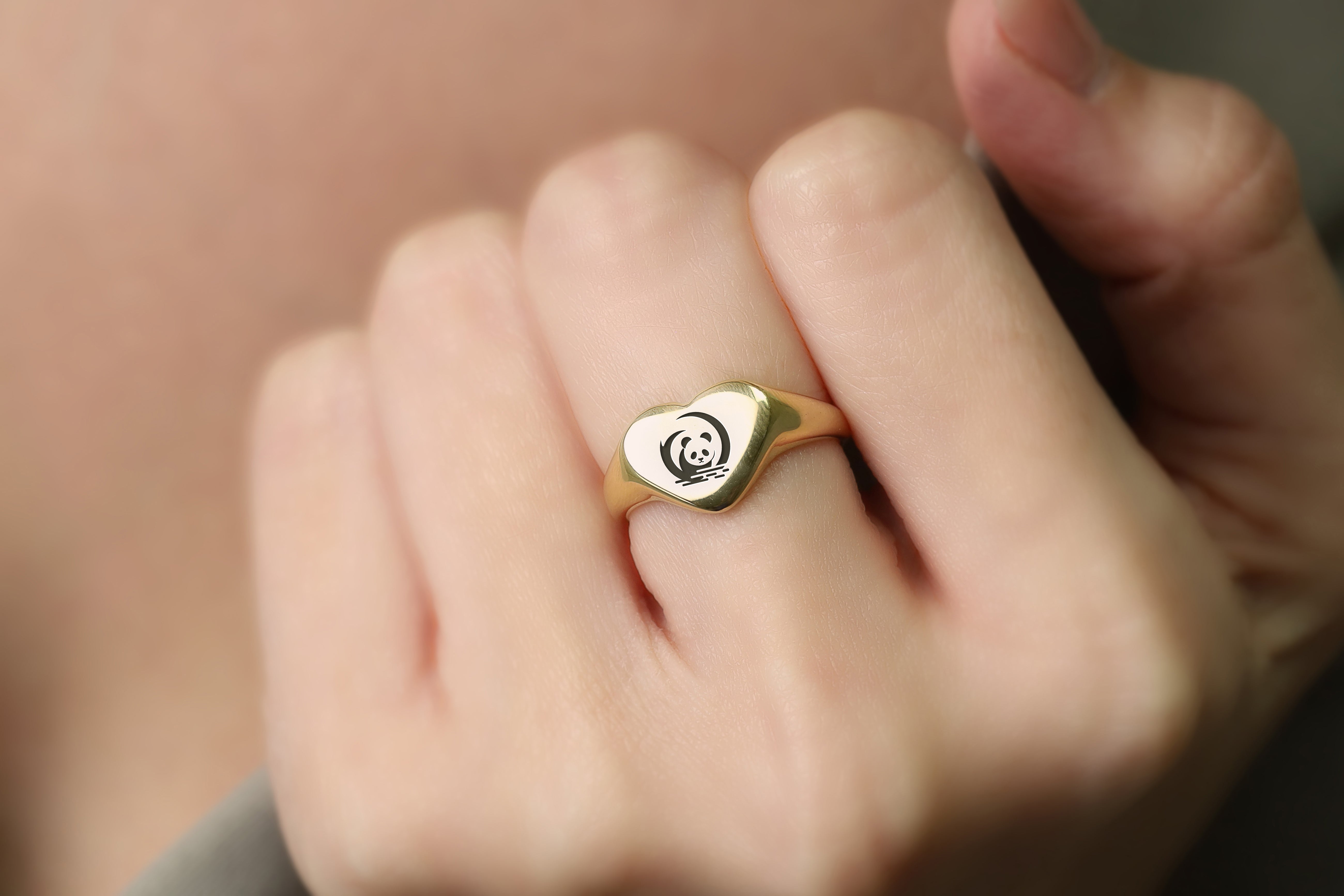 Personalized Panda Ring