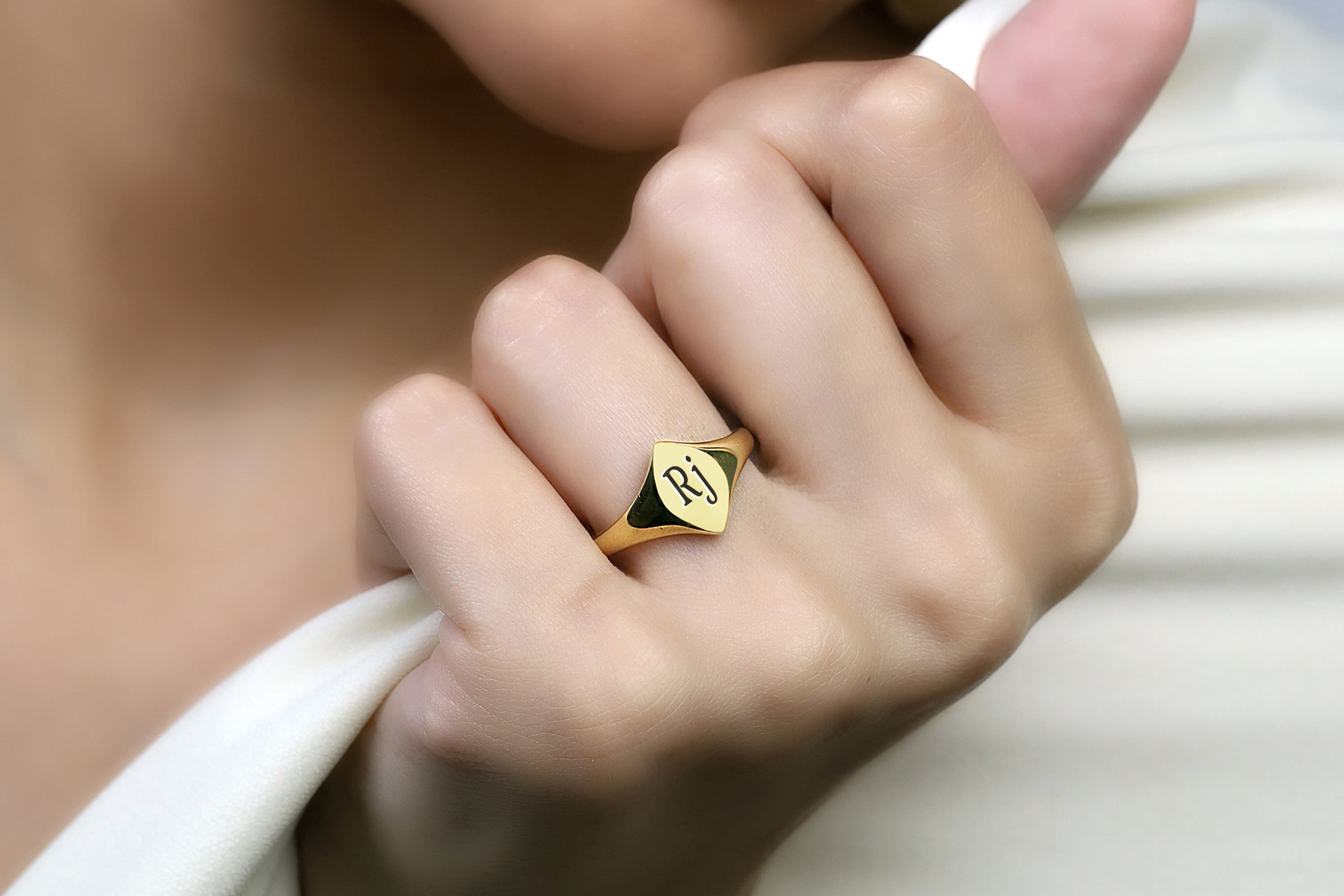 Name Initial's Signet Ring