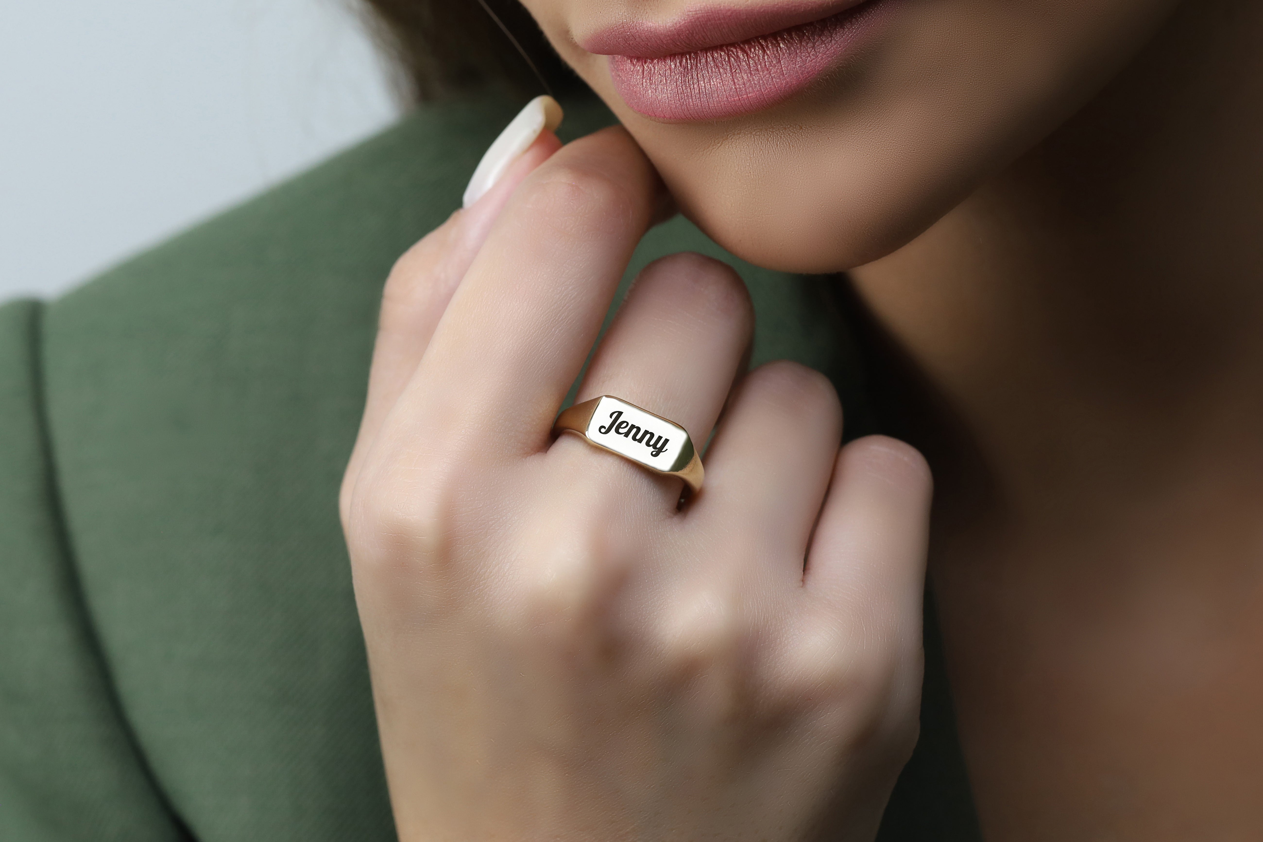 Engraved Text Ring