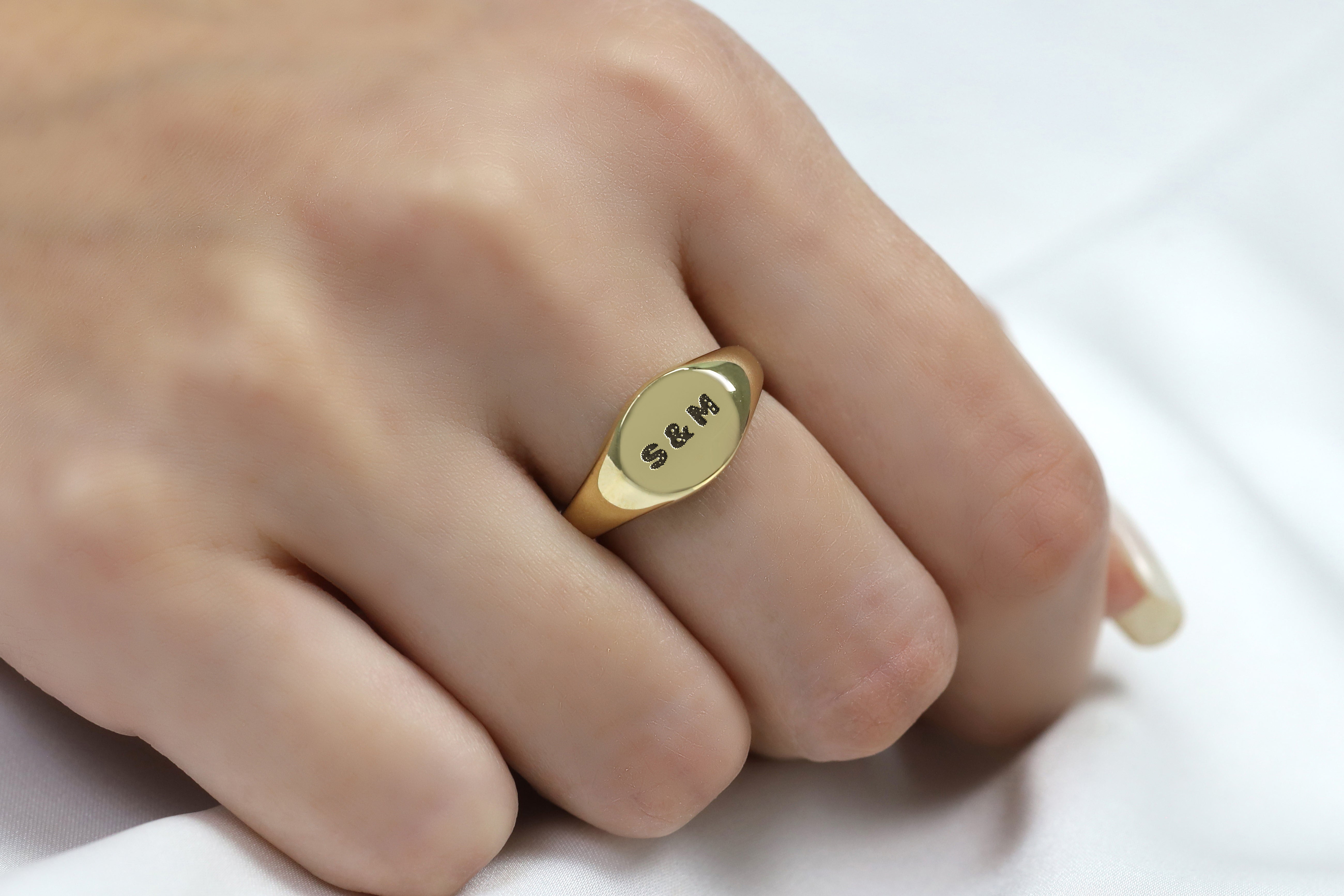 Couples Initials Engraved Ring