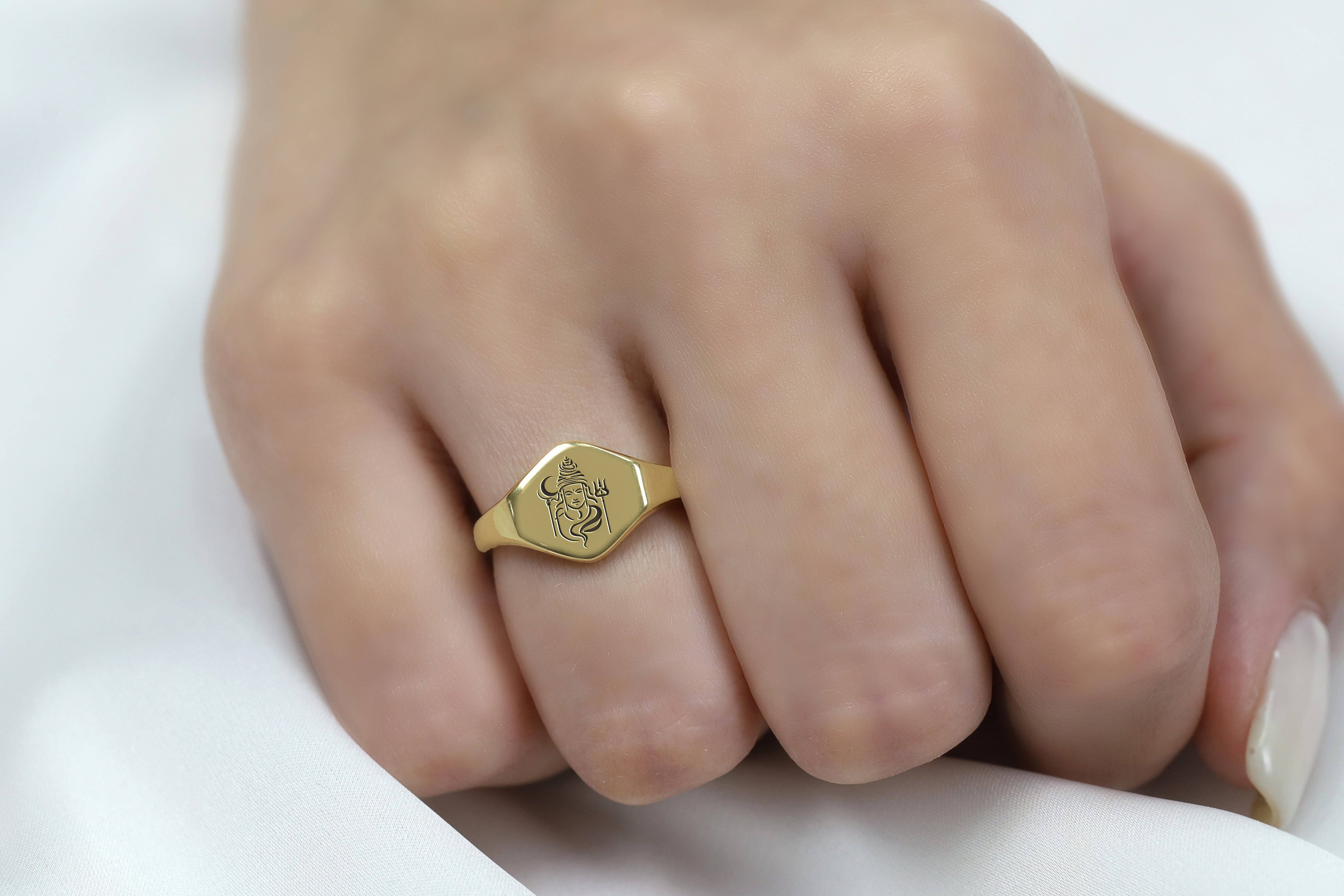 14k Gold Lord Shiva Ring