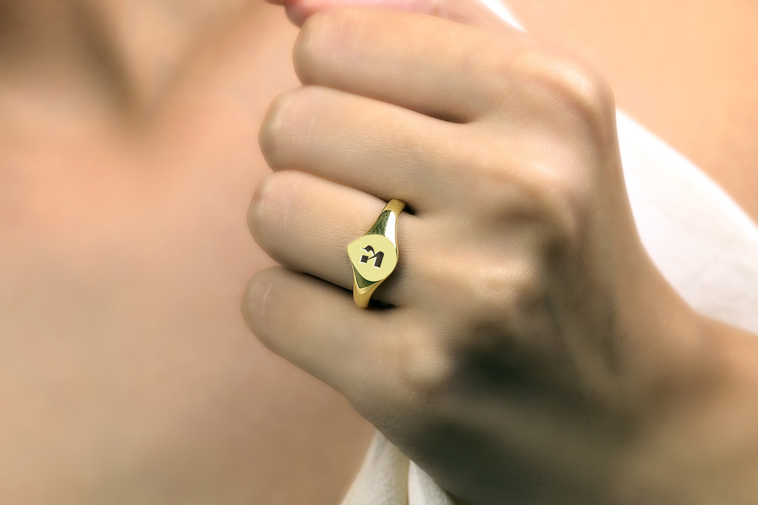 Hebrew Name Initial Ring