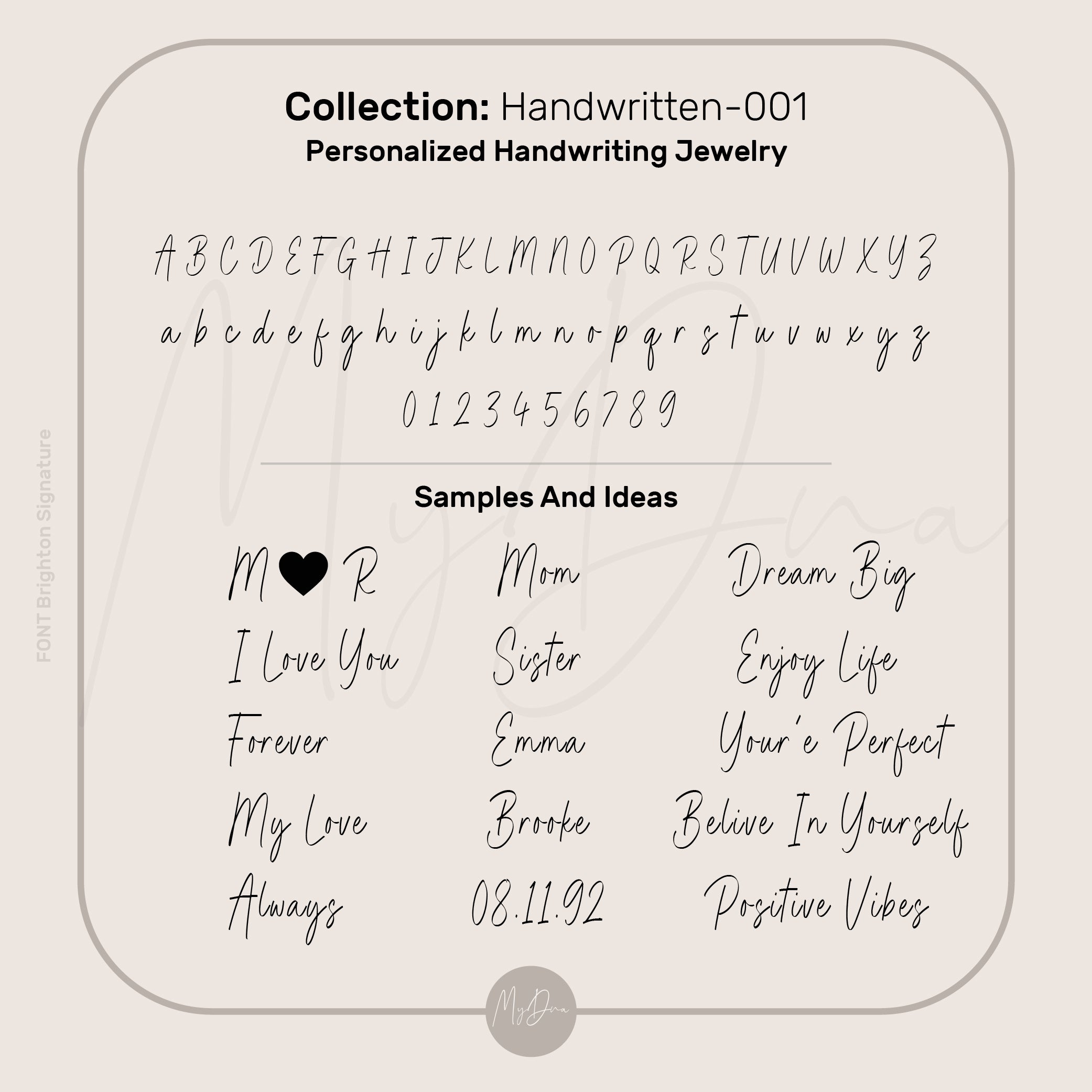 Engraved Name Initial Ring