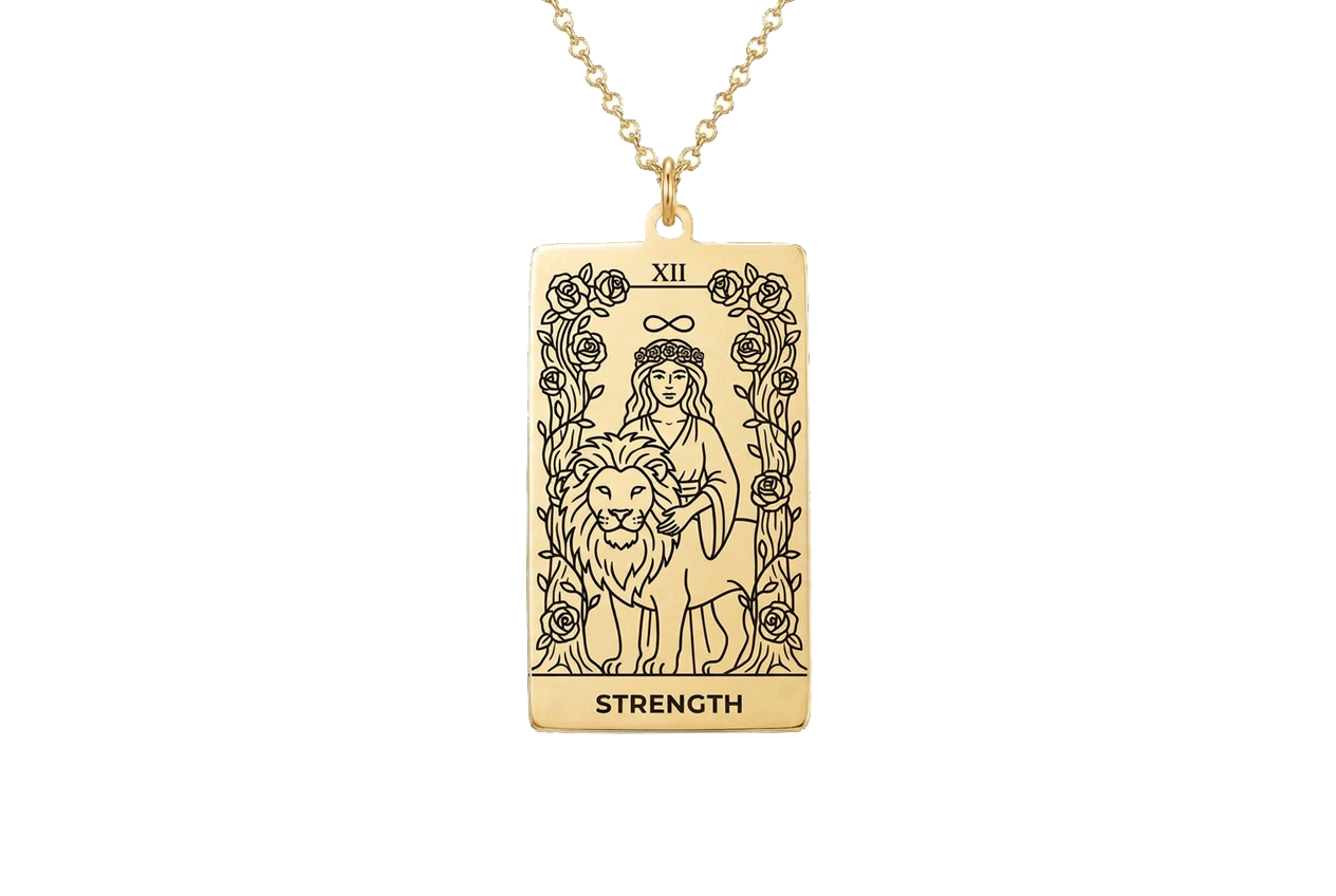 Strength Tarot Card Necklace