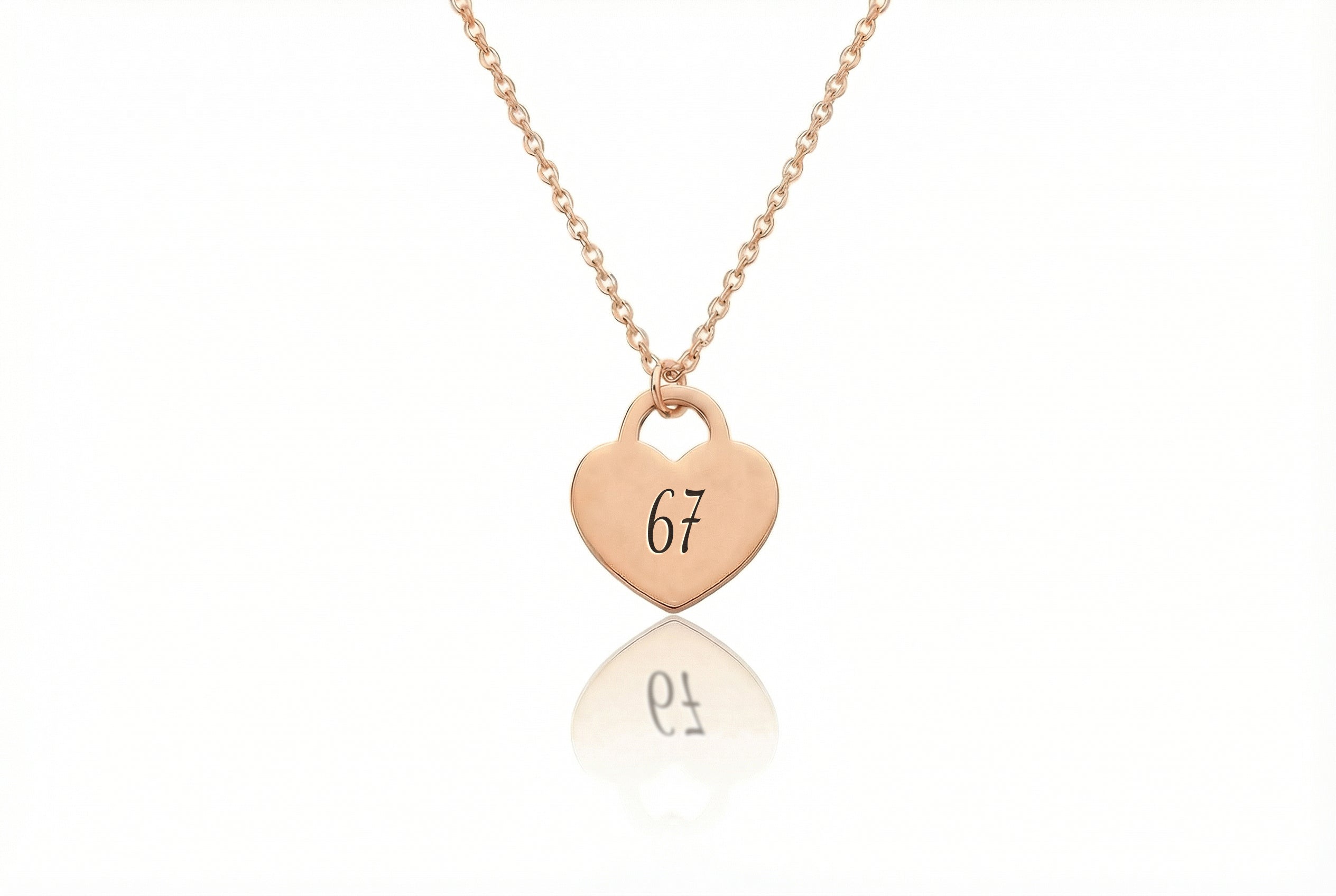 Custom Engraved Heart Lock Necklace
