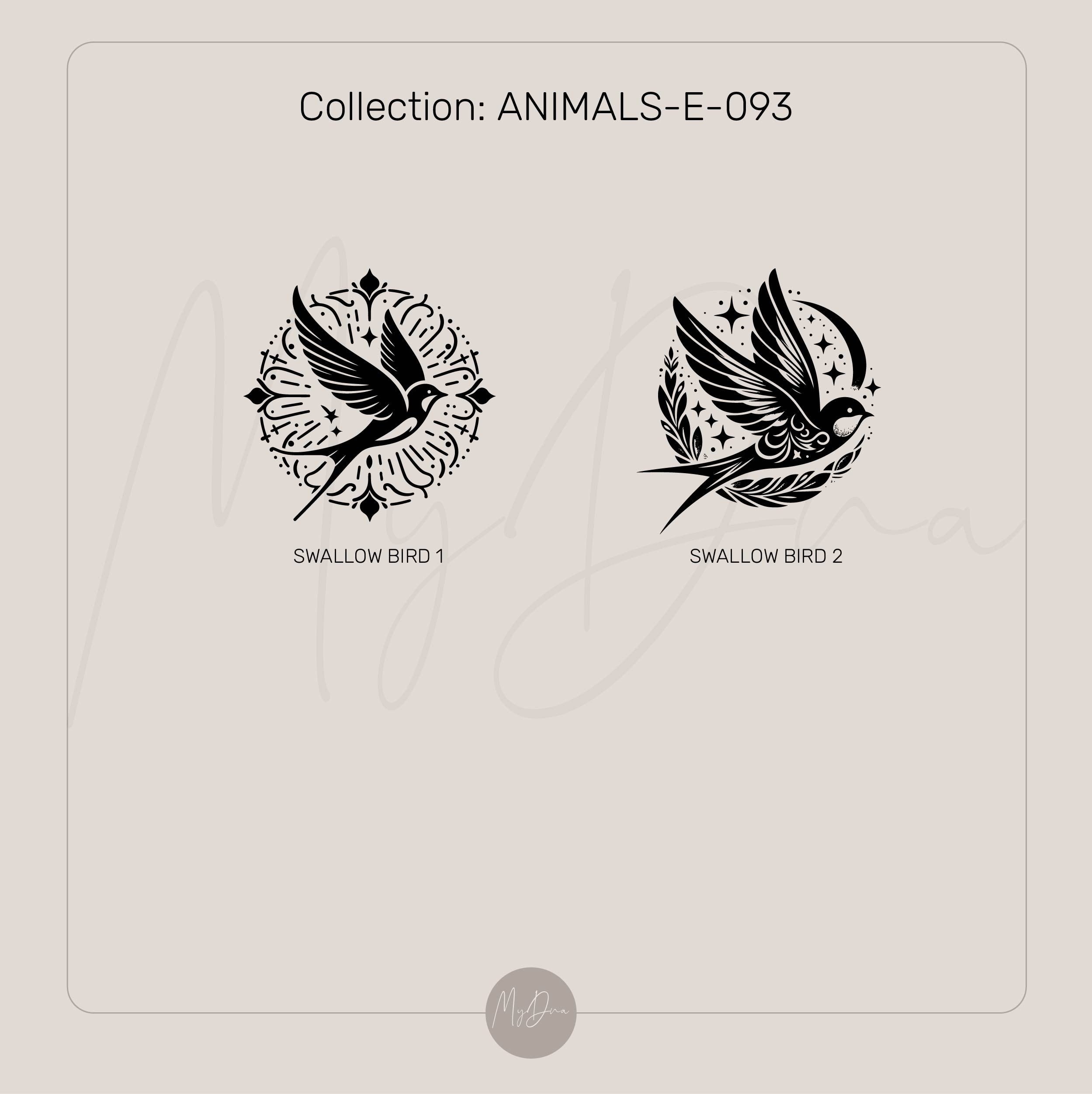 Engraved Swallow Bird Ring