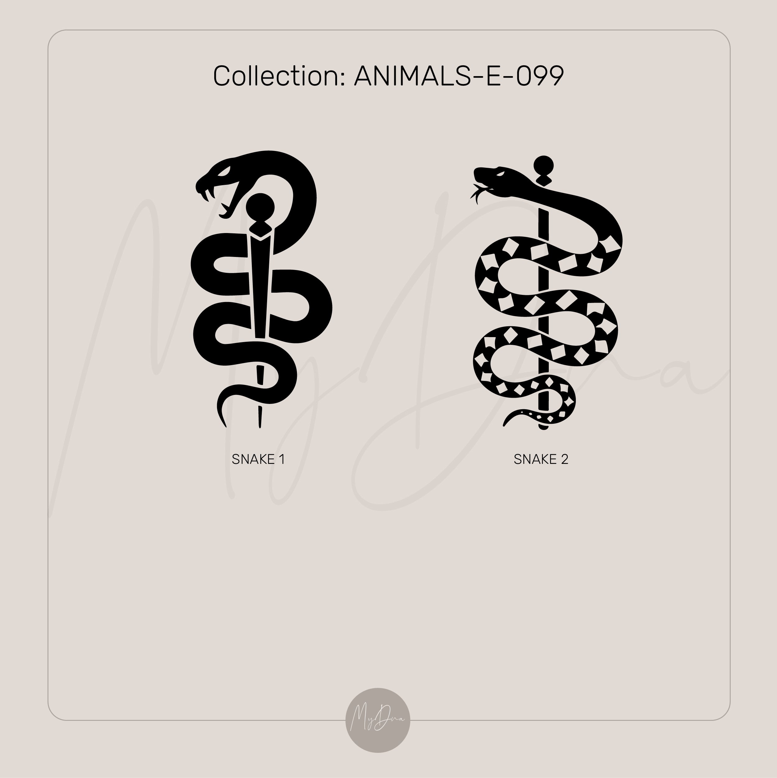 Snake Engraving Rectangle Ring