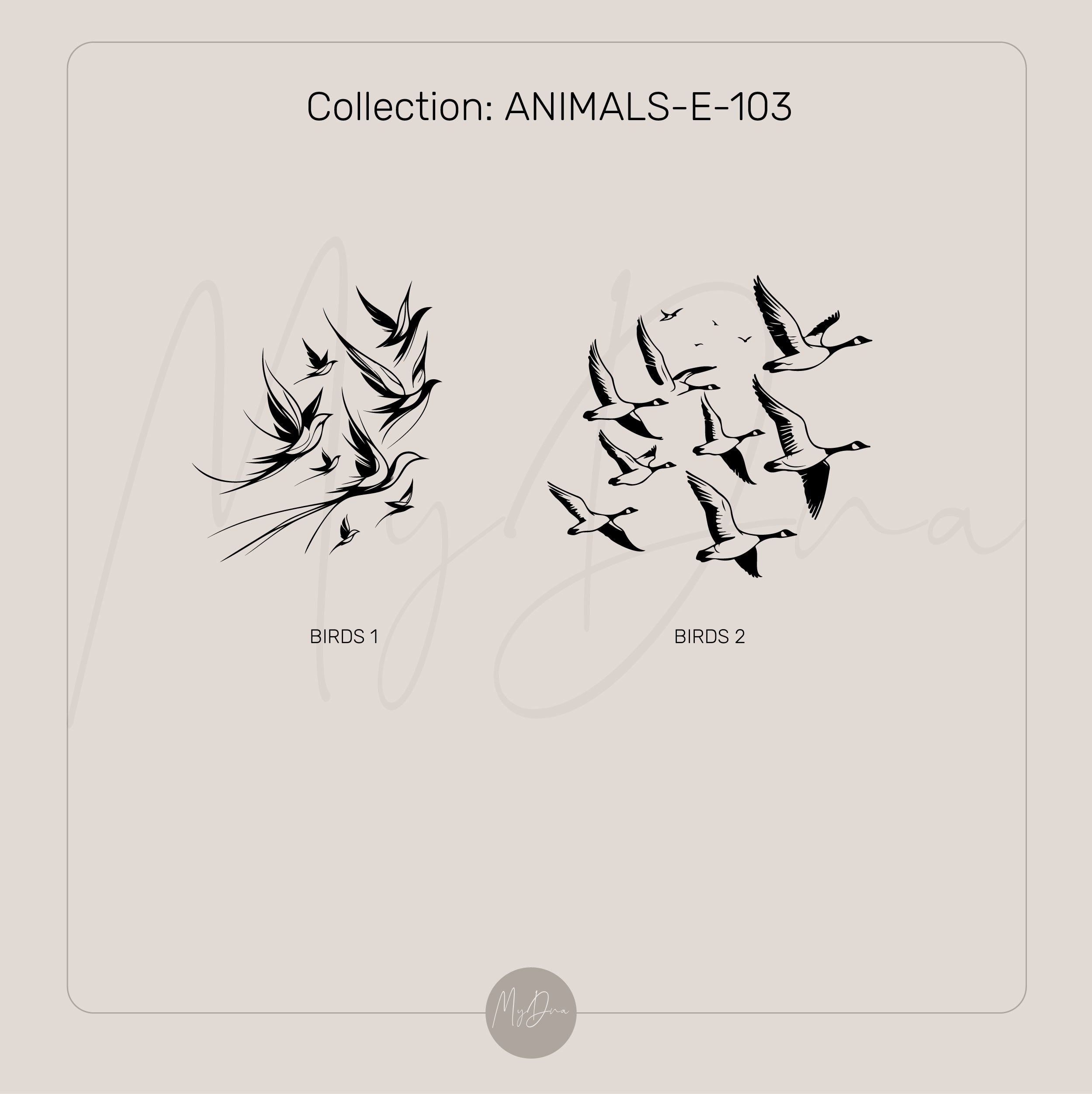 Flock Of Birds Engraved Ring