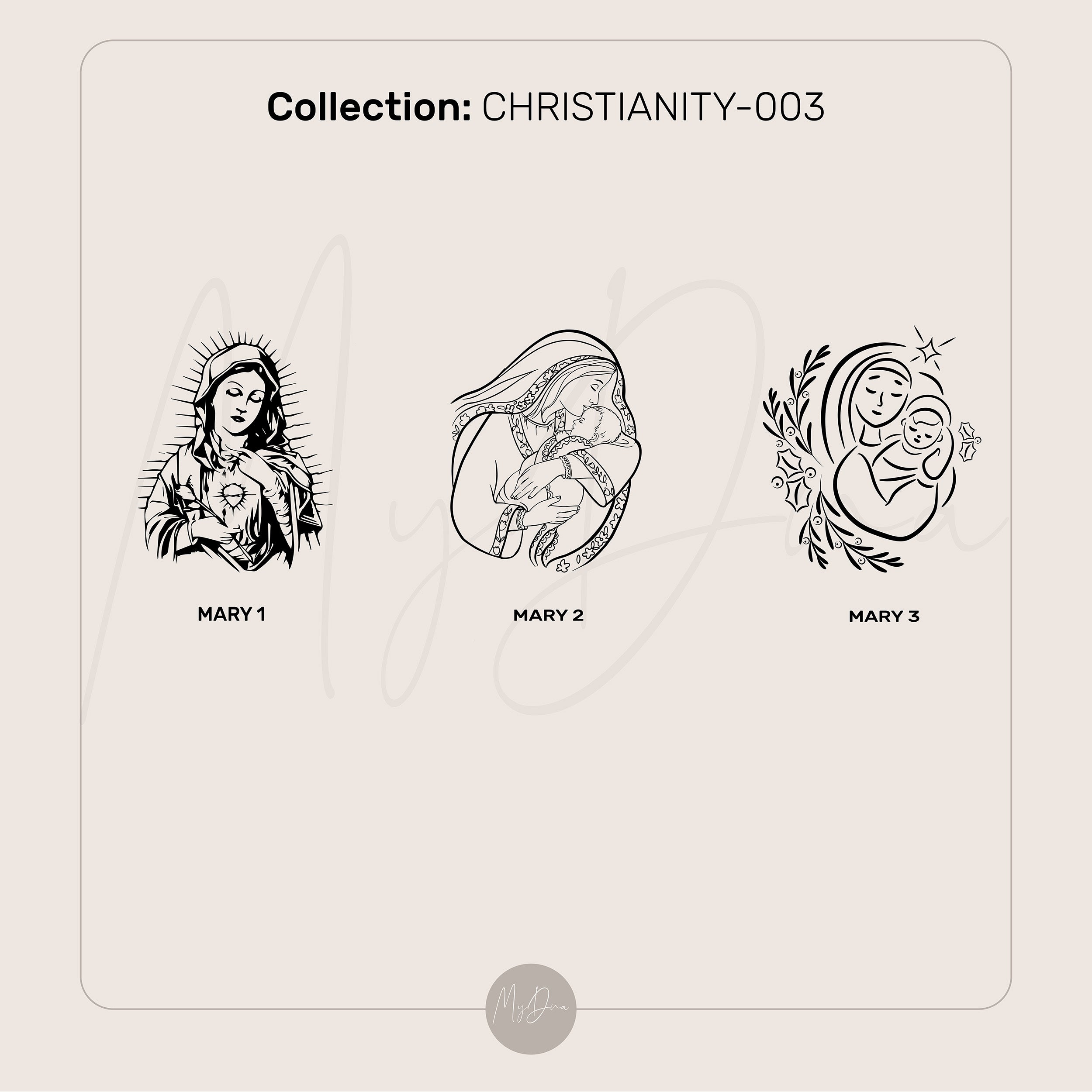 Mary And Jesus 14k Gold Ring