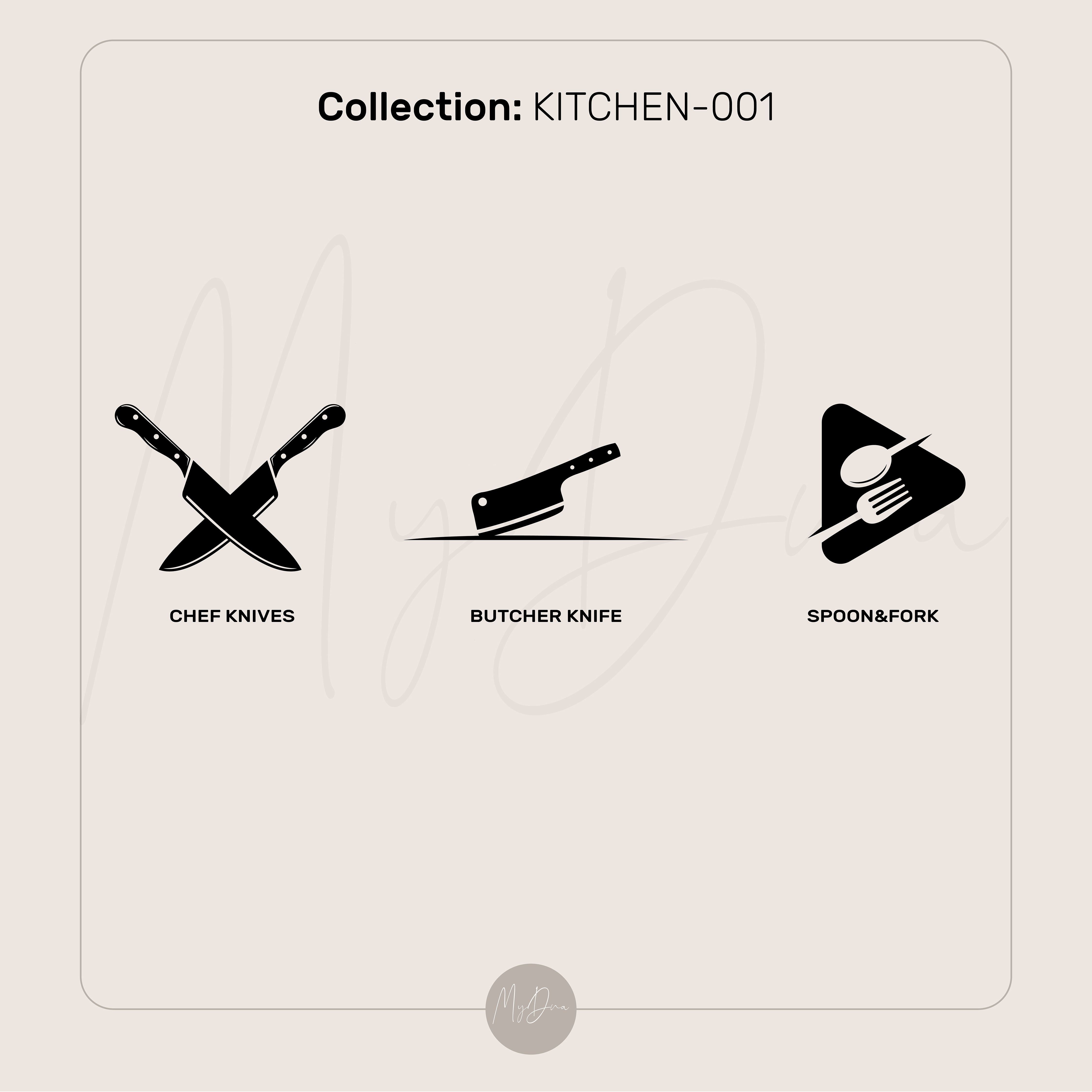 Butcher Knife Gold Signet Ring