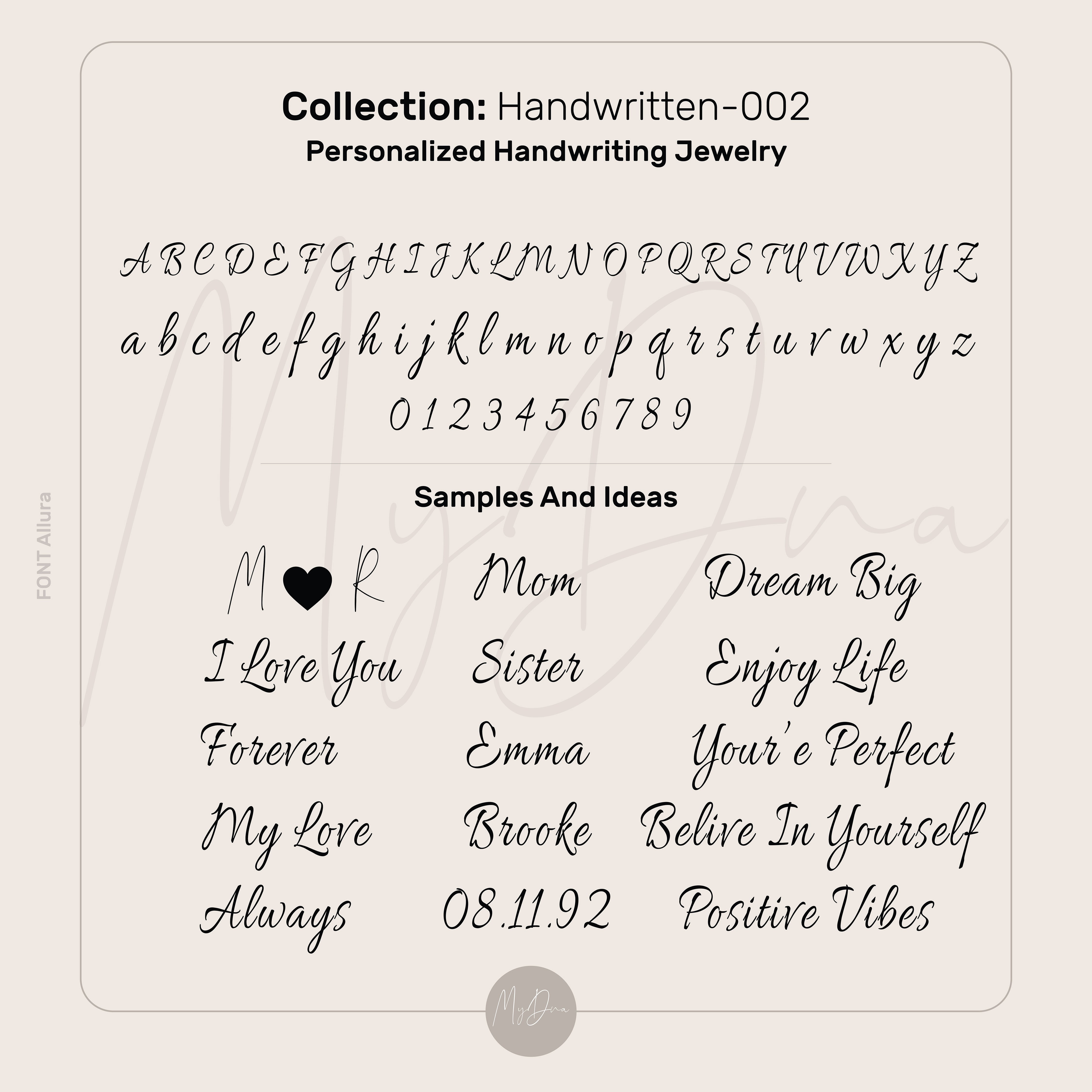 Engraved Name Initial Ring