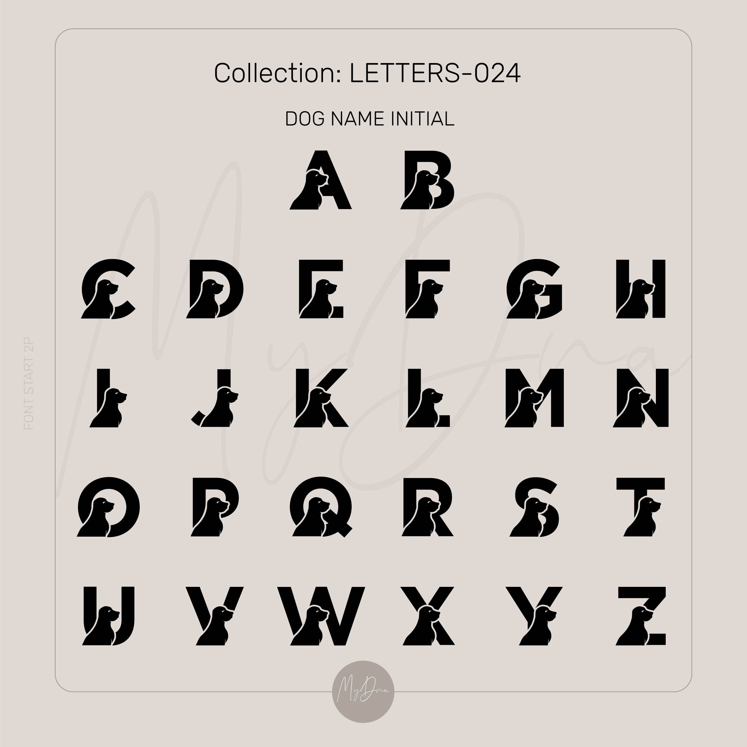 14k Gold Dog Initial's Necklace