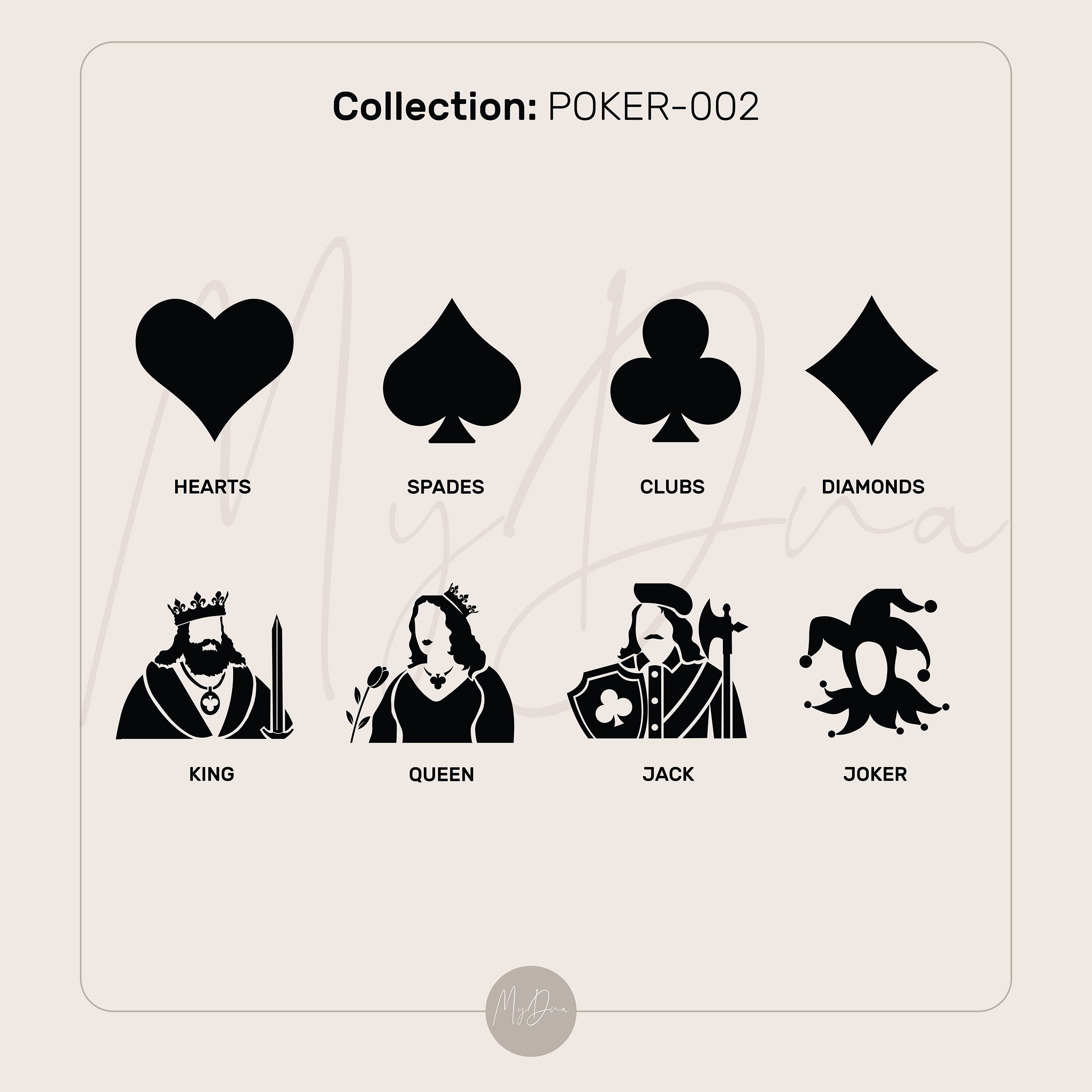 Poker Queen Heart Shaped Ring