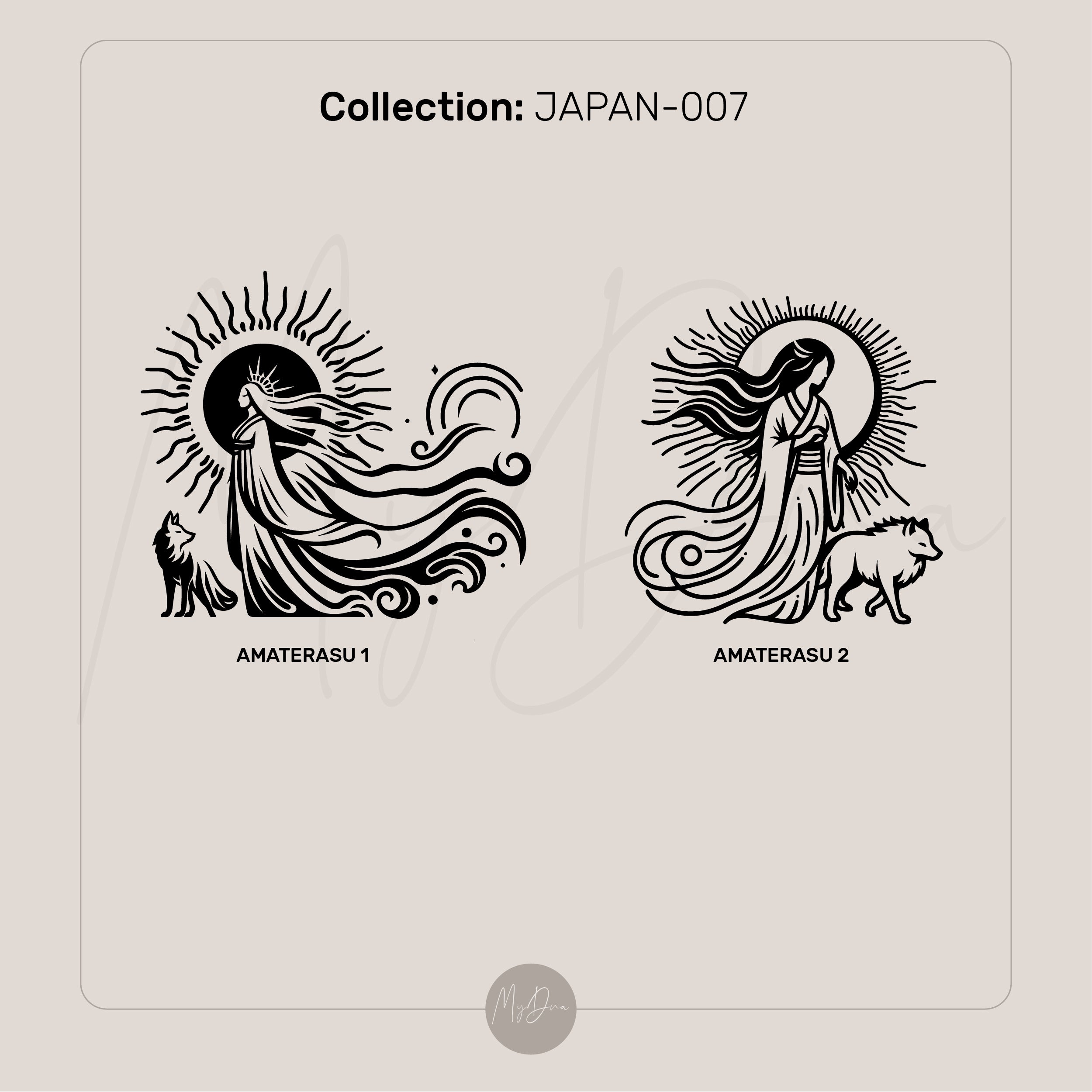 14k Gold Amaterasu Signet Ring