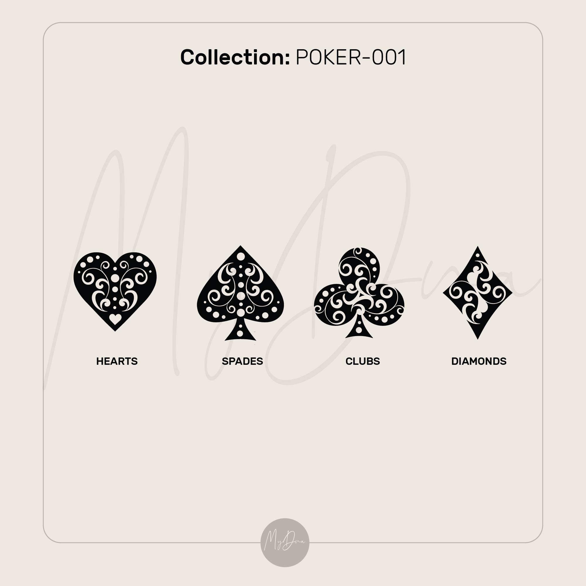 Poker Clubs Hexagon Ring