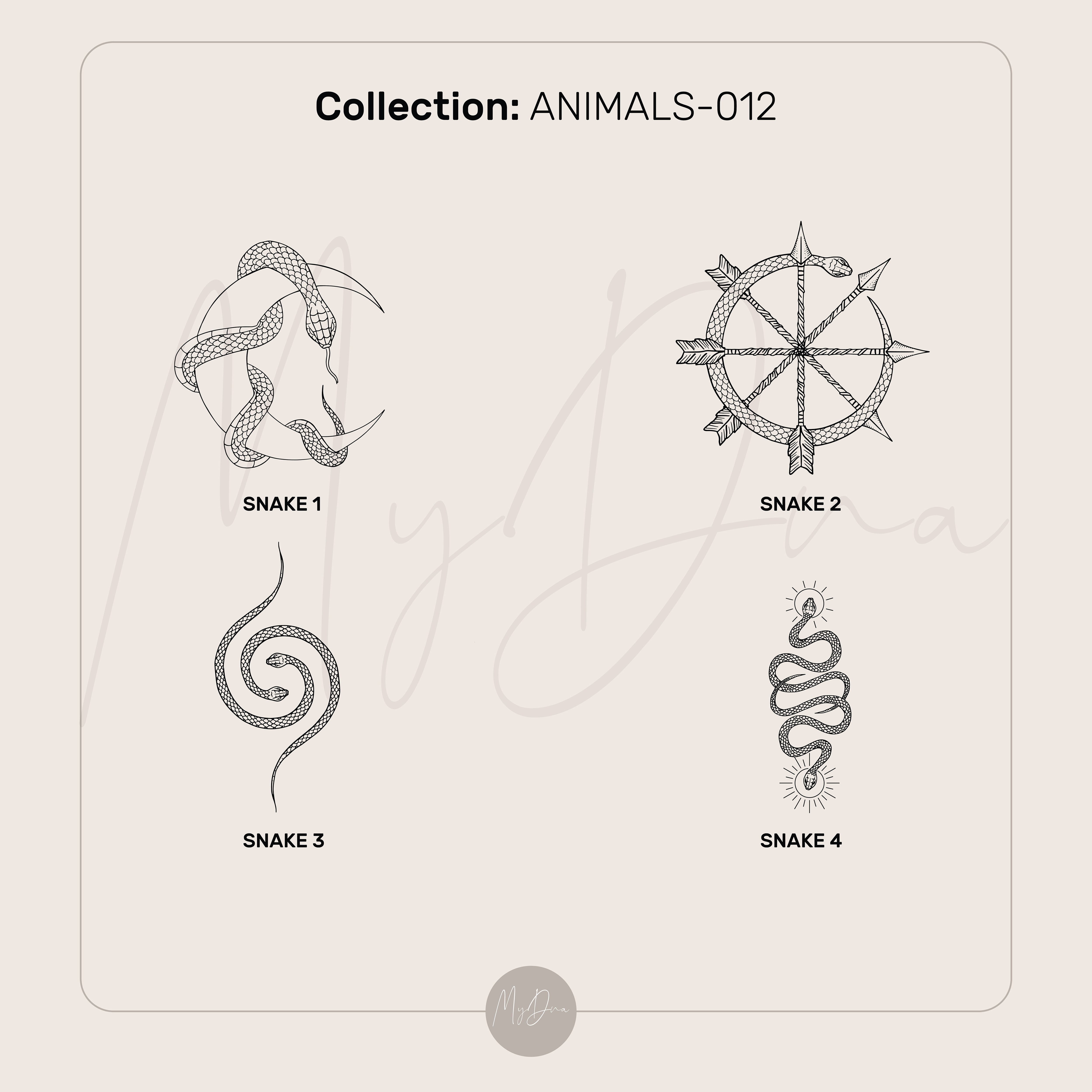 Delicate Snake Gold Signet Ring