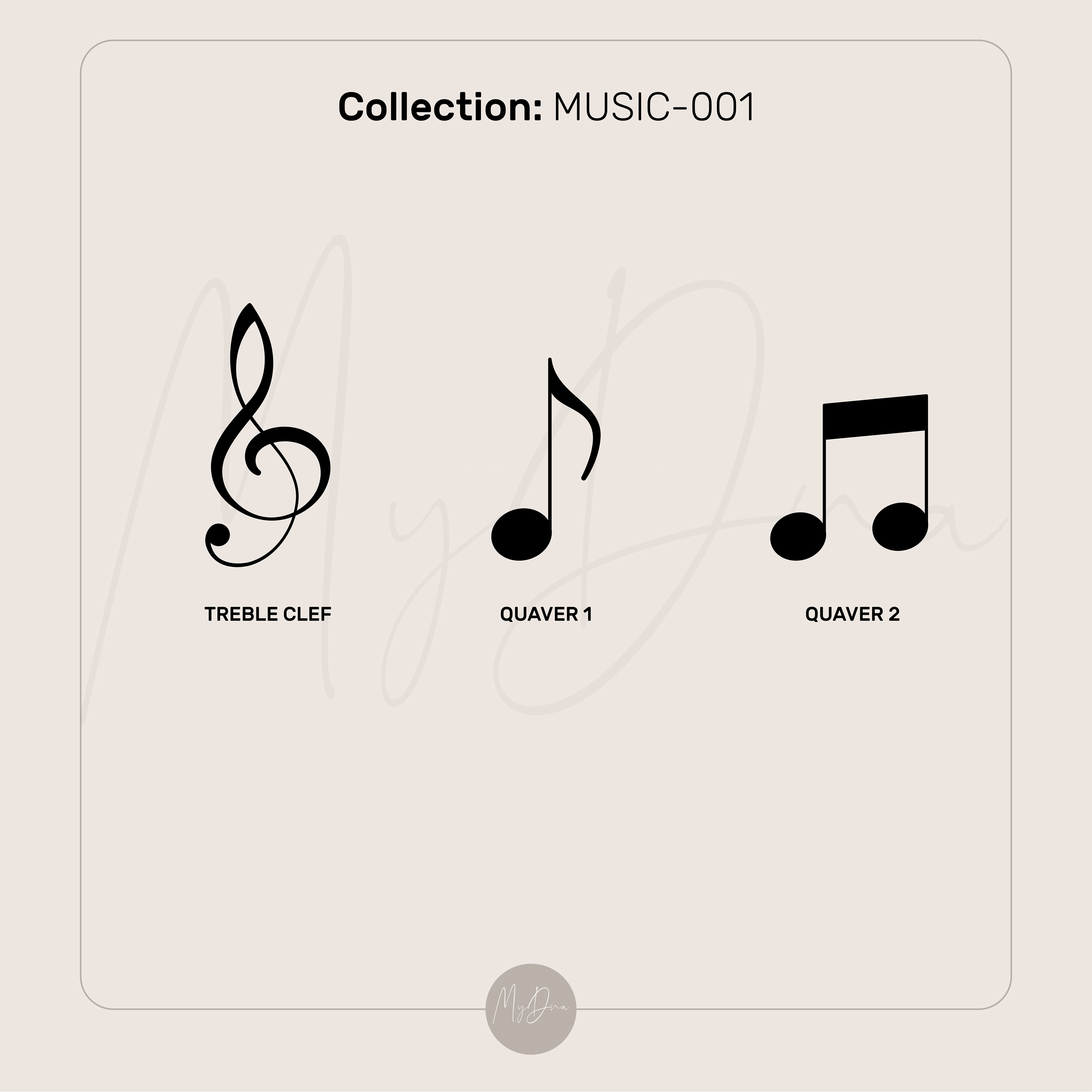 Engraved Music Quaver Note Pendant
