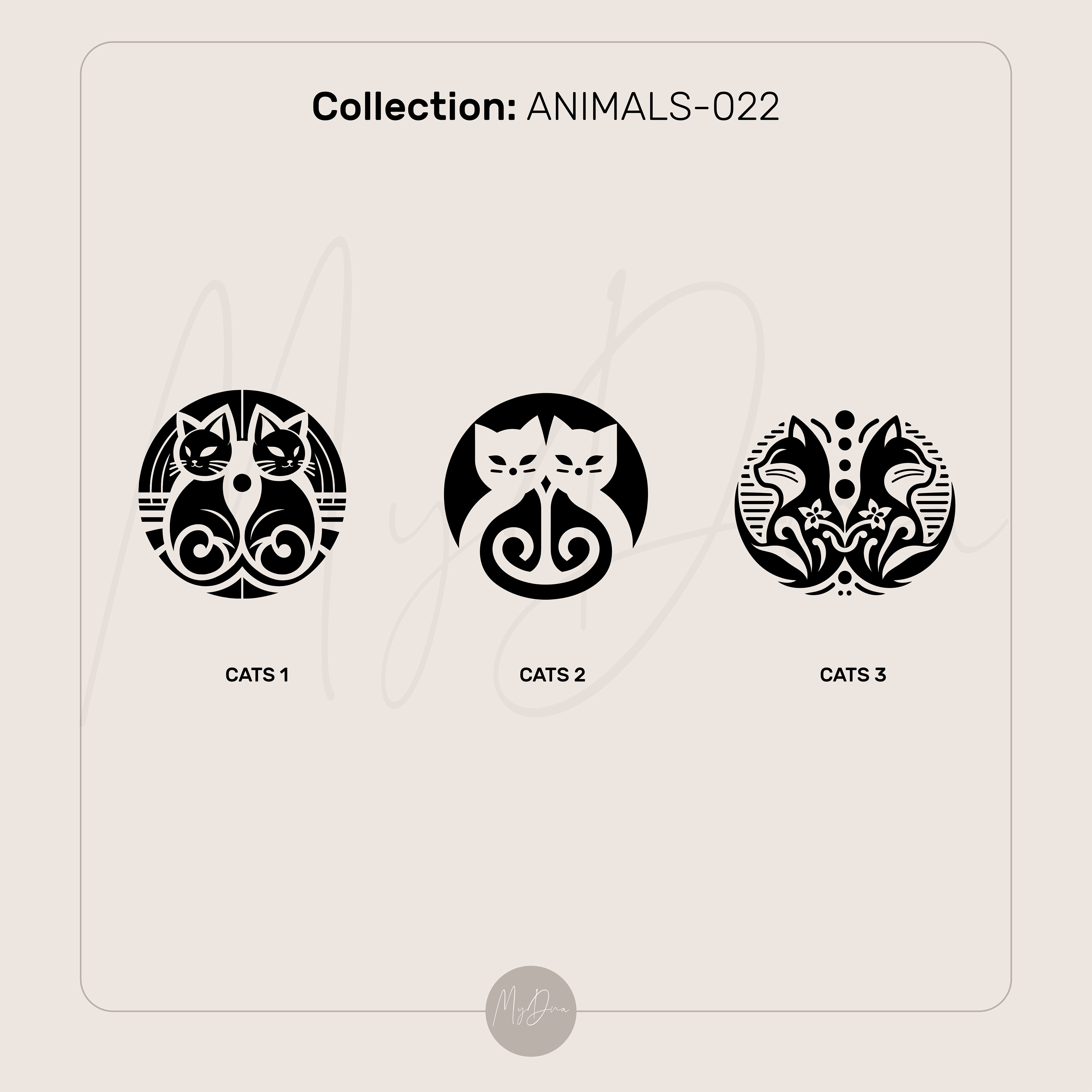 Twin Cat Gold Signet Ring