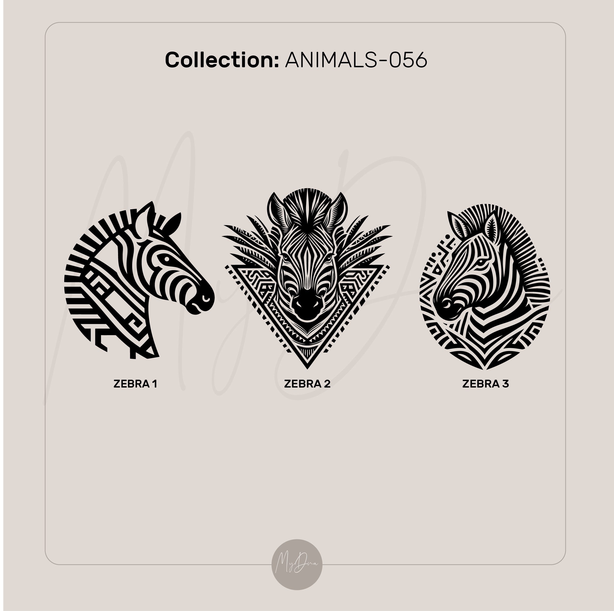 Engraved Zebra Ring