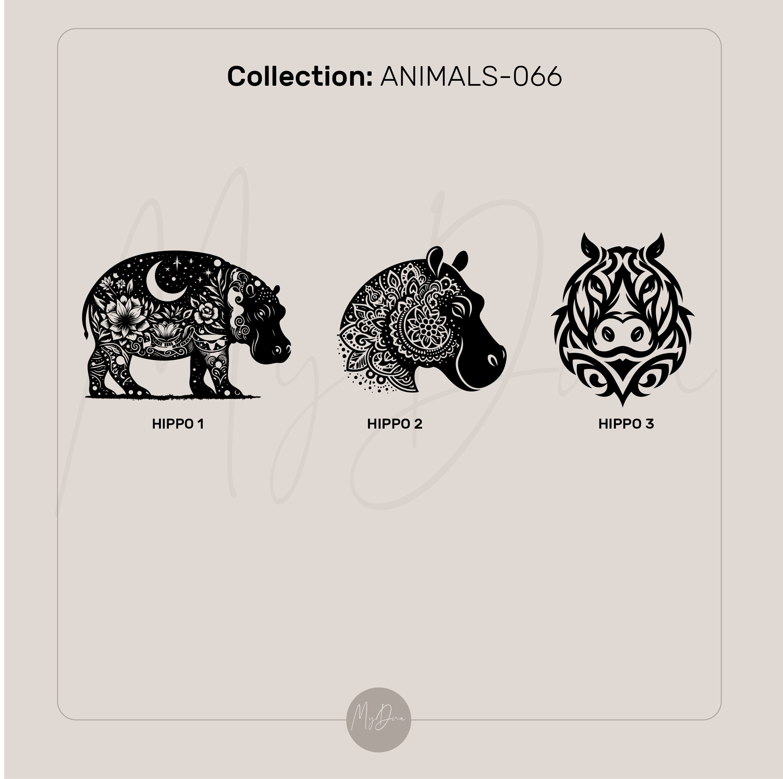 Hippo Engraving Ring