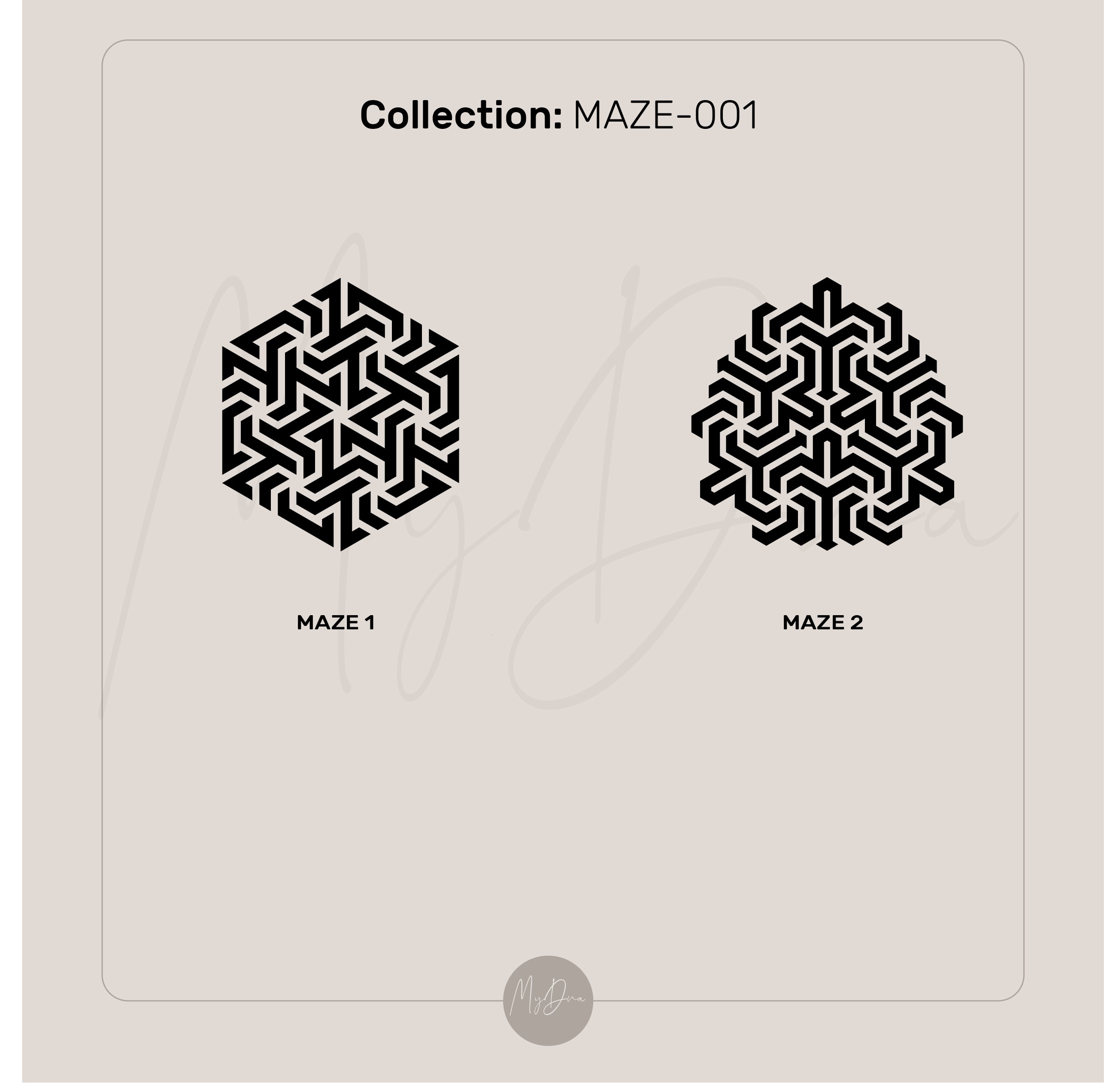 Engraved Maze Signet Ring