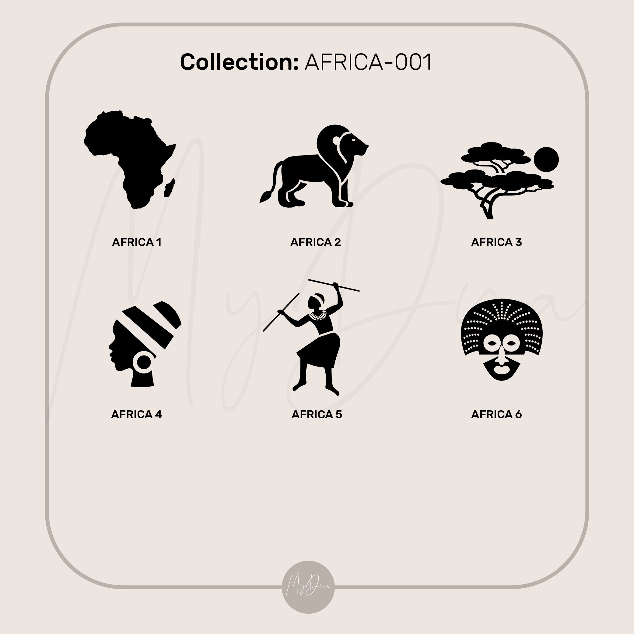African Map Signet Ring