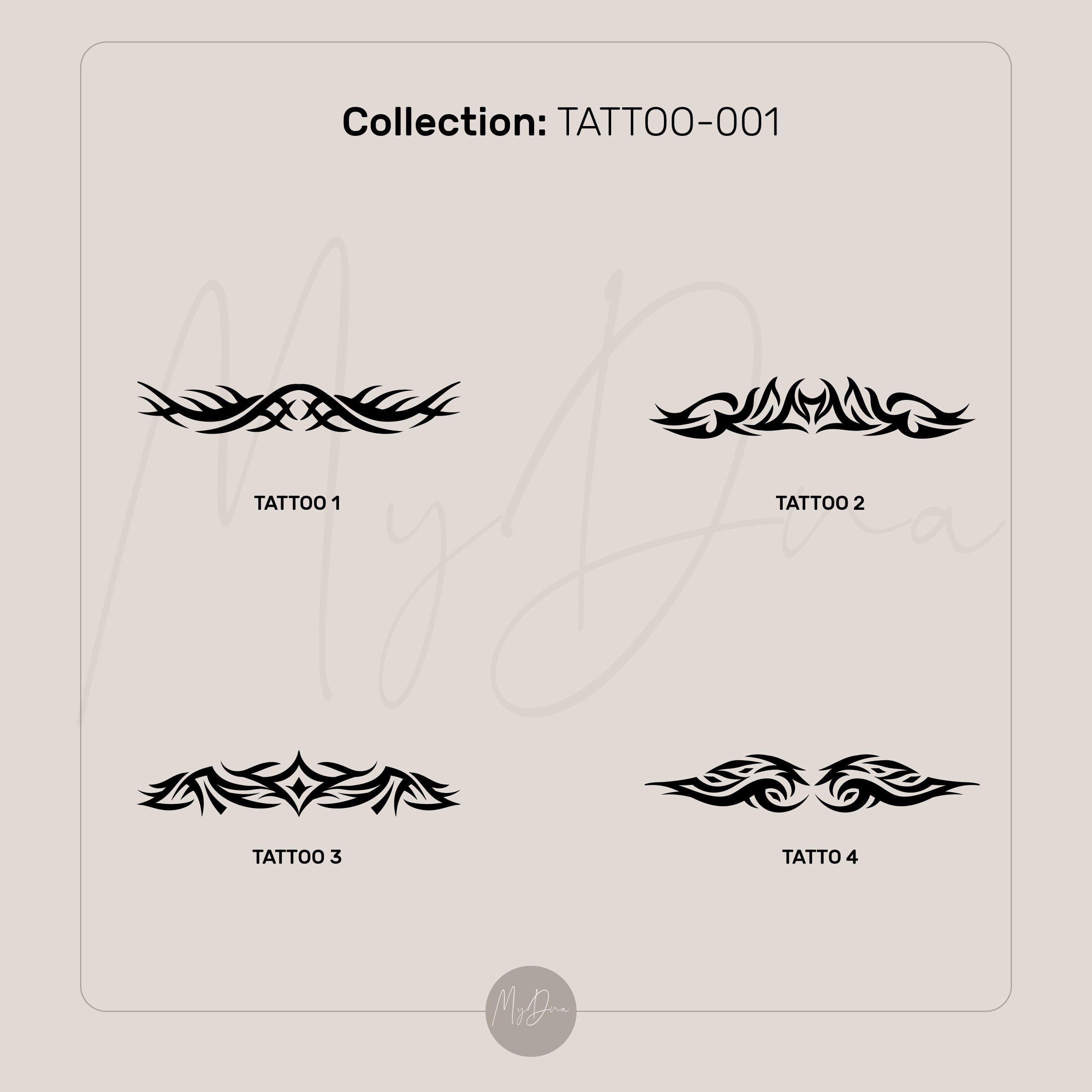 Tribal Tattoo Brushed Gold Ring