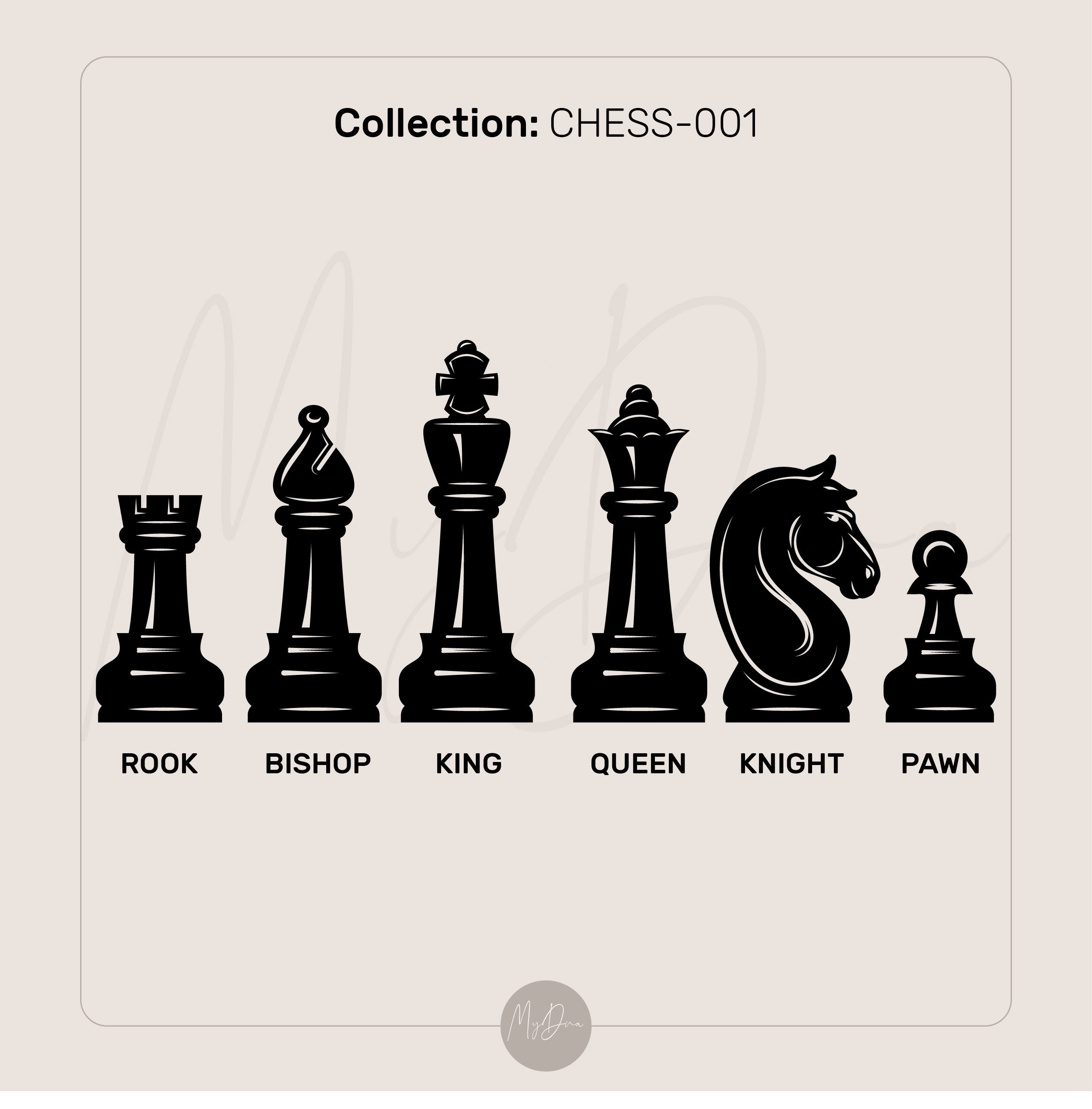 Engraved Chess Knight Ring