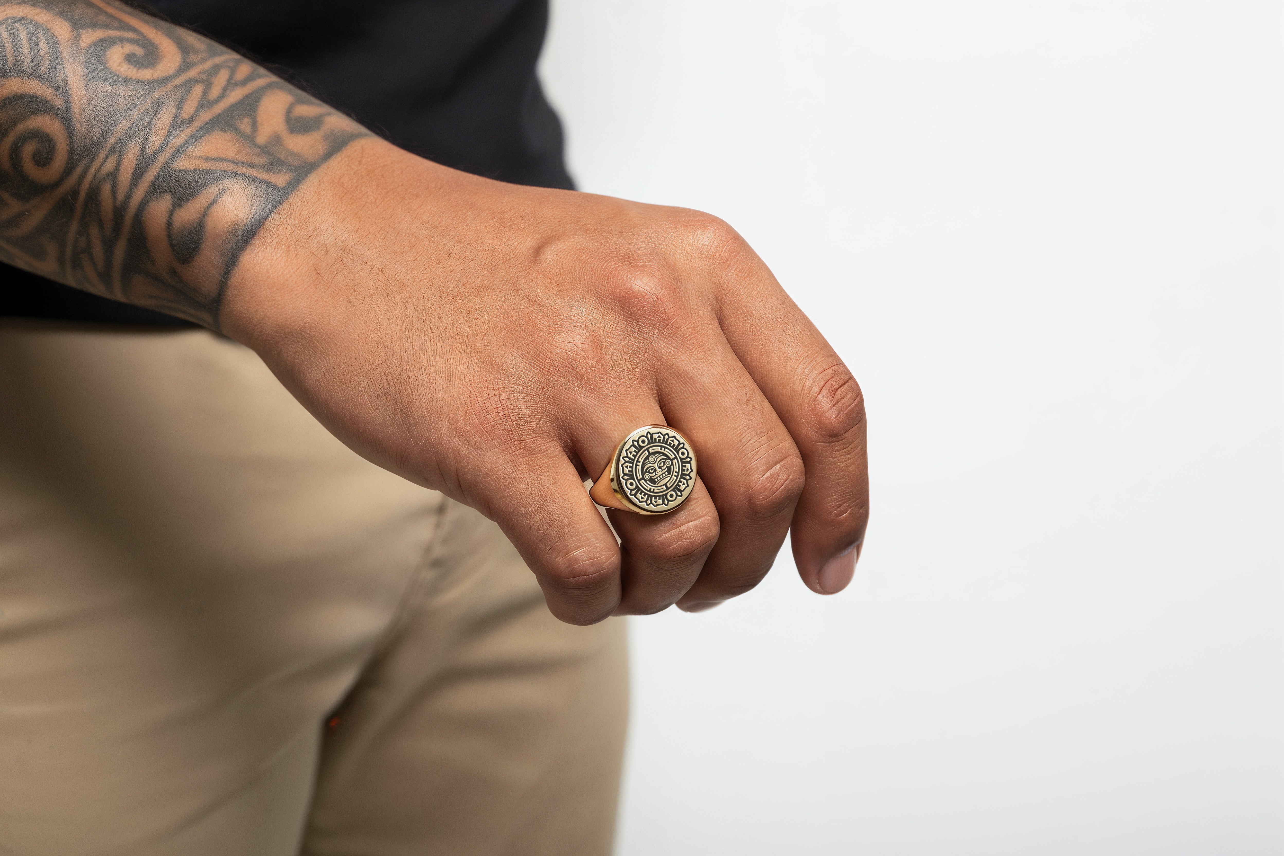 Ancient Mayan Gold Signet Ring