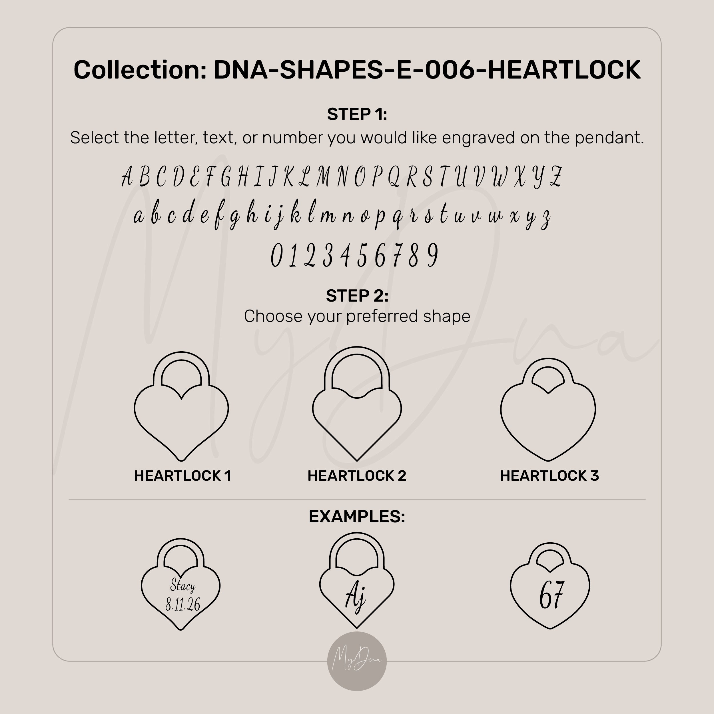 Custom Engraved Heart Lock Necklace