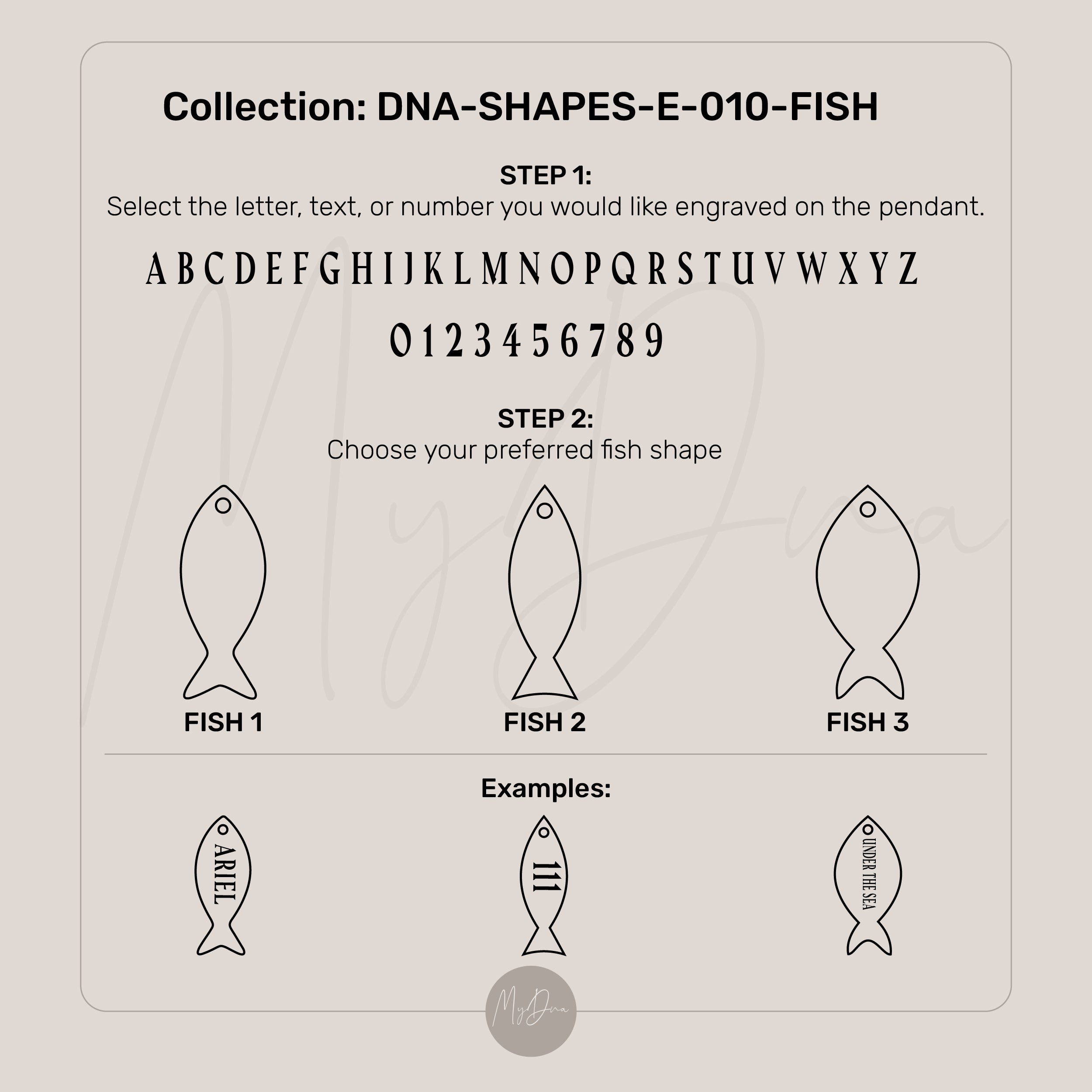 Personalized Fish Necklace