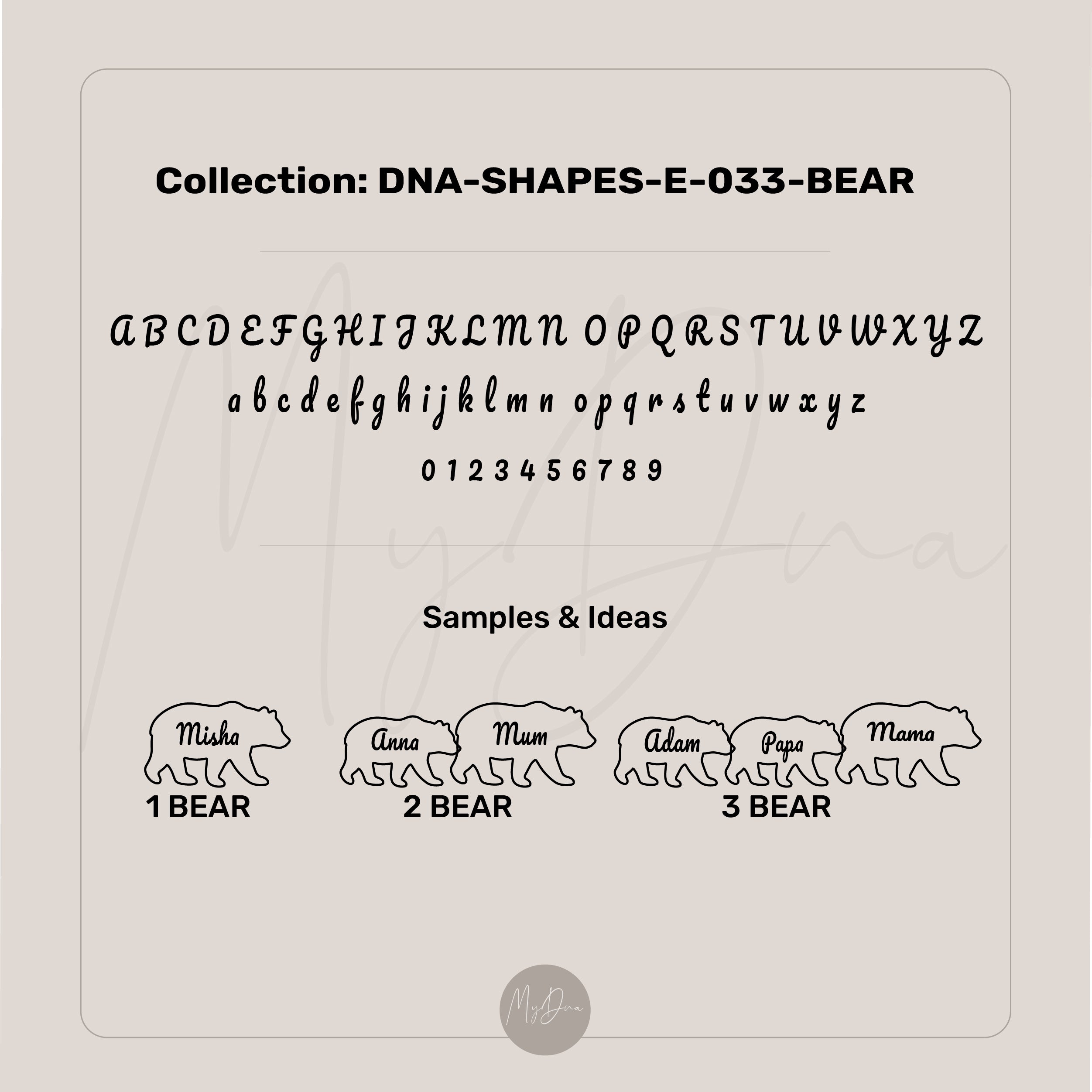 Bear Name Anklet