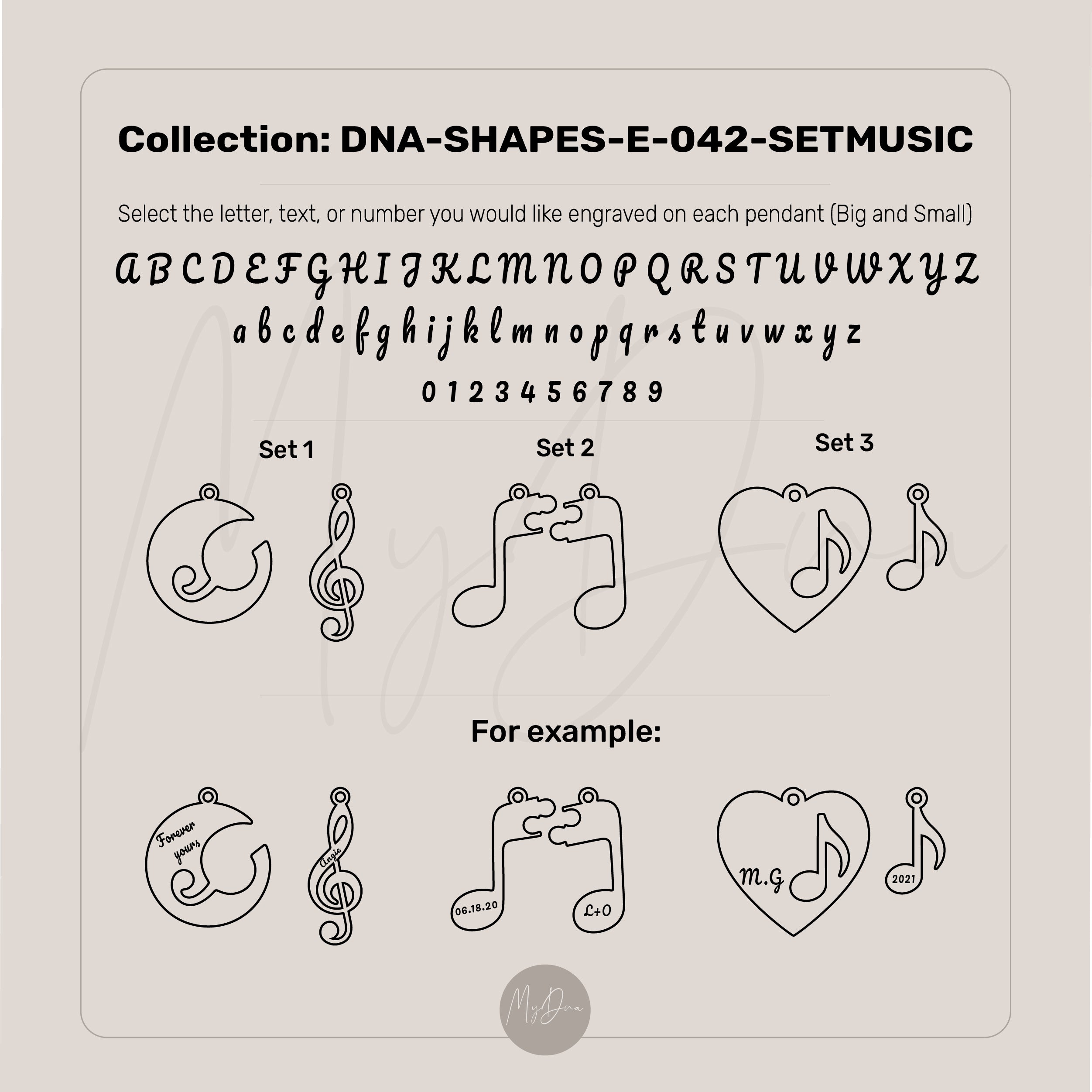 Set Completing Silhouette Pendants