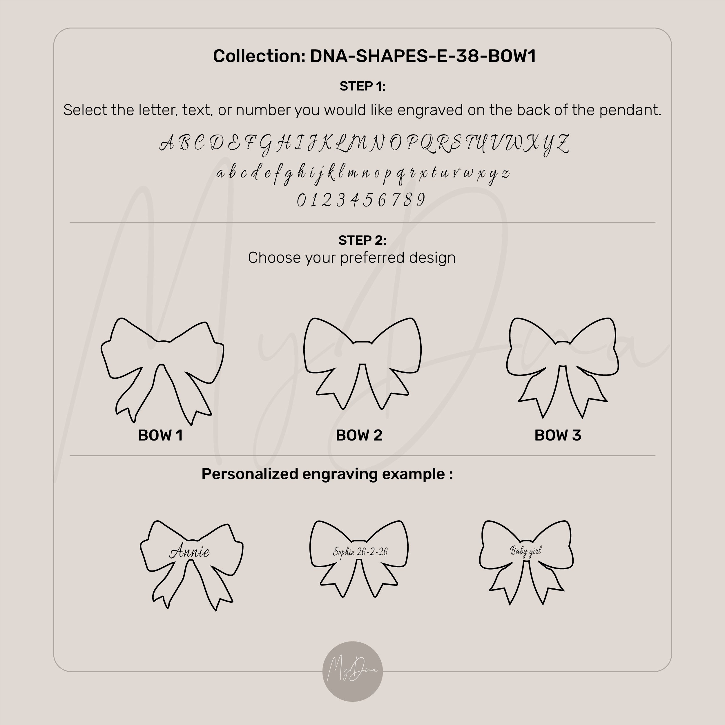 Bow Name Necklace