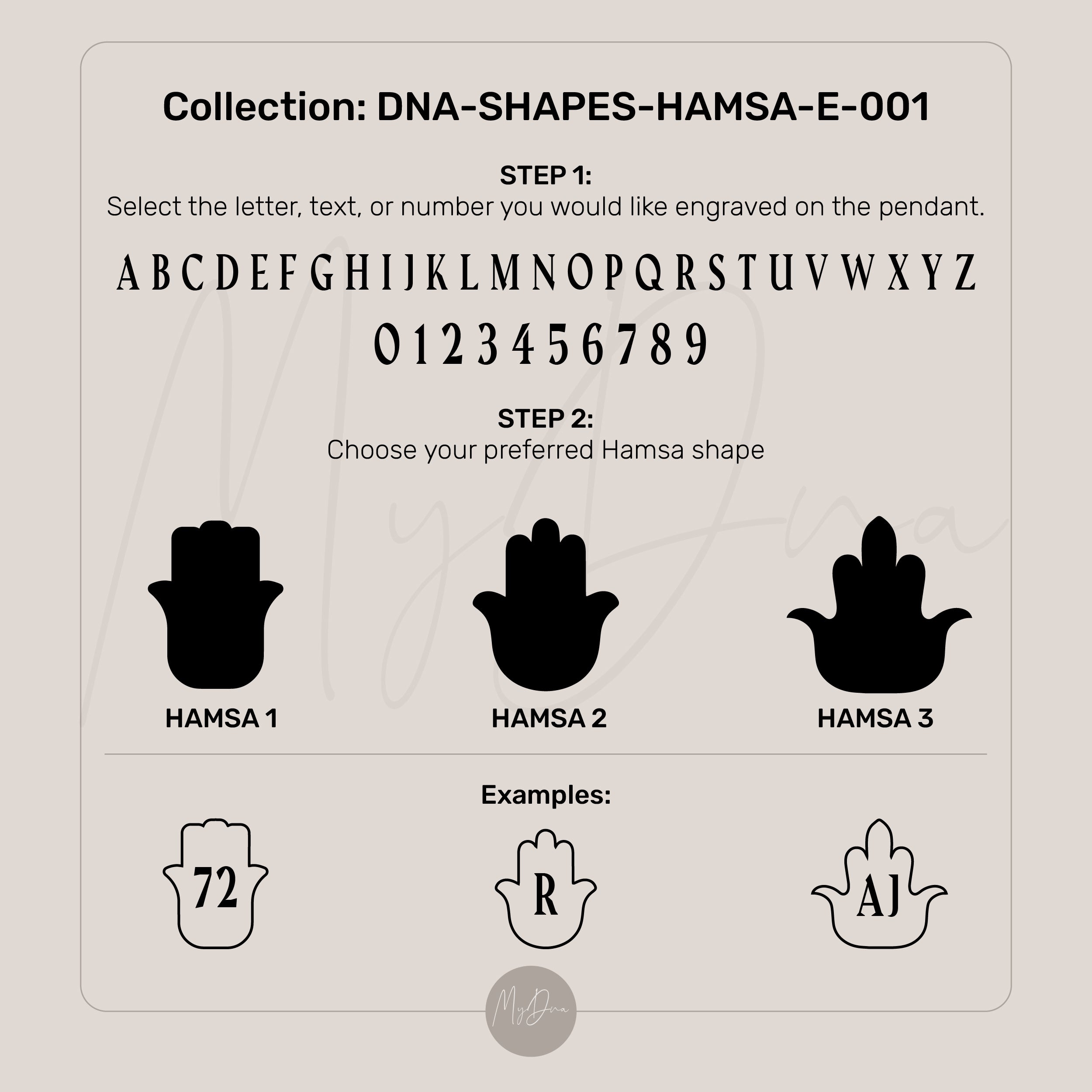 Custom Hamsa Hand Bracelet