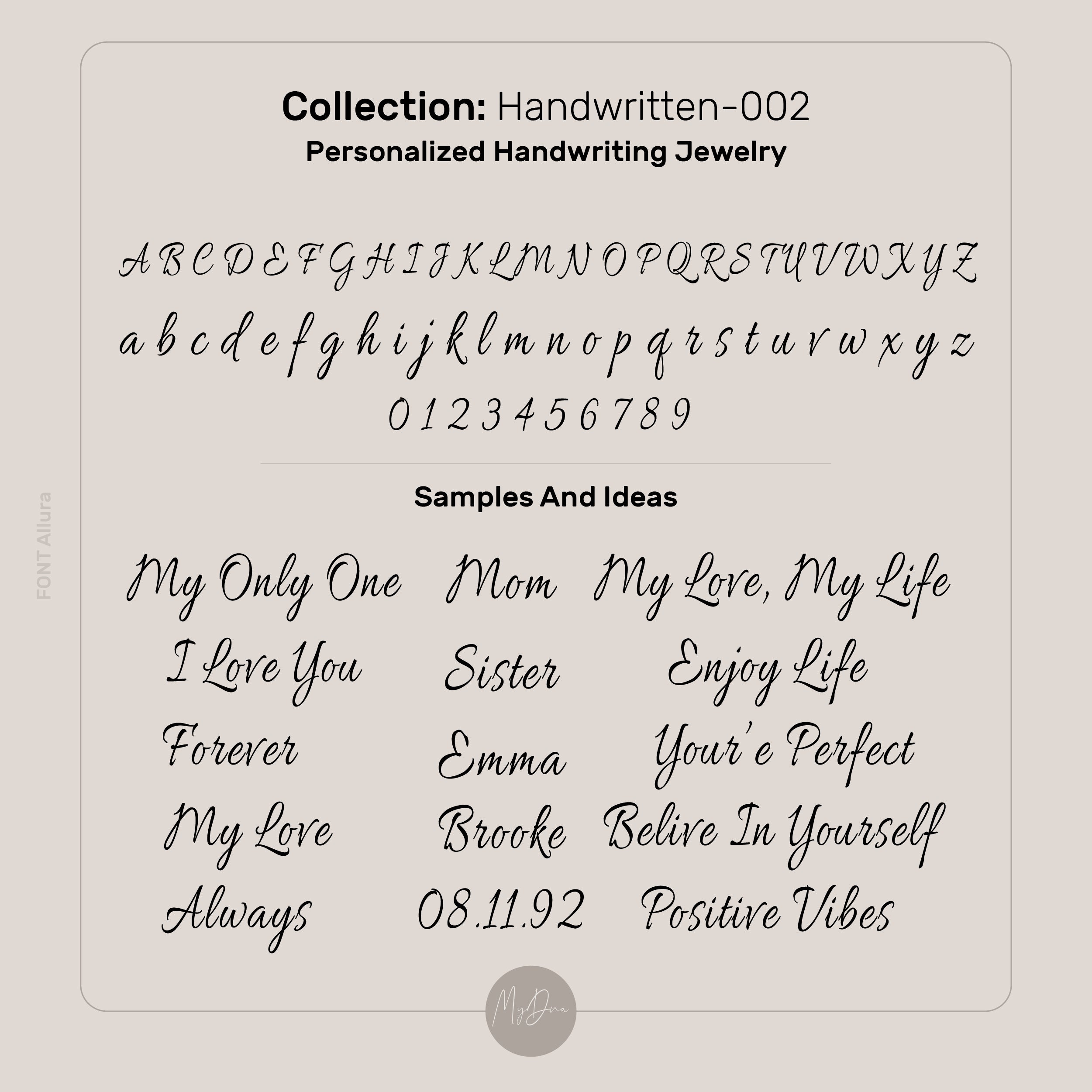 Custom Handwritten Cuff Bracelet