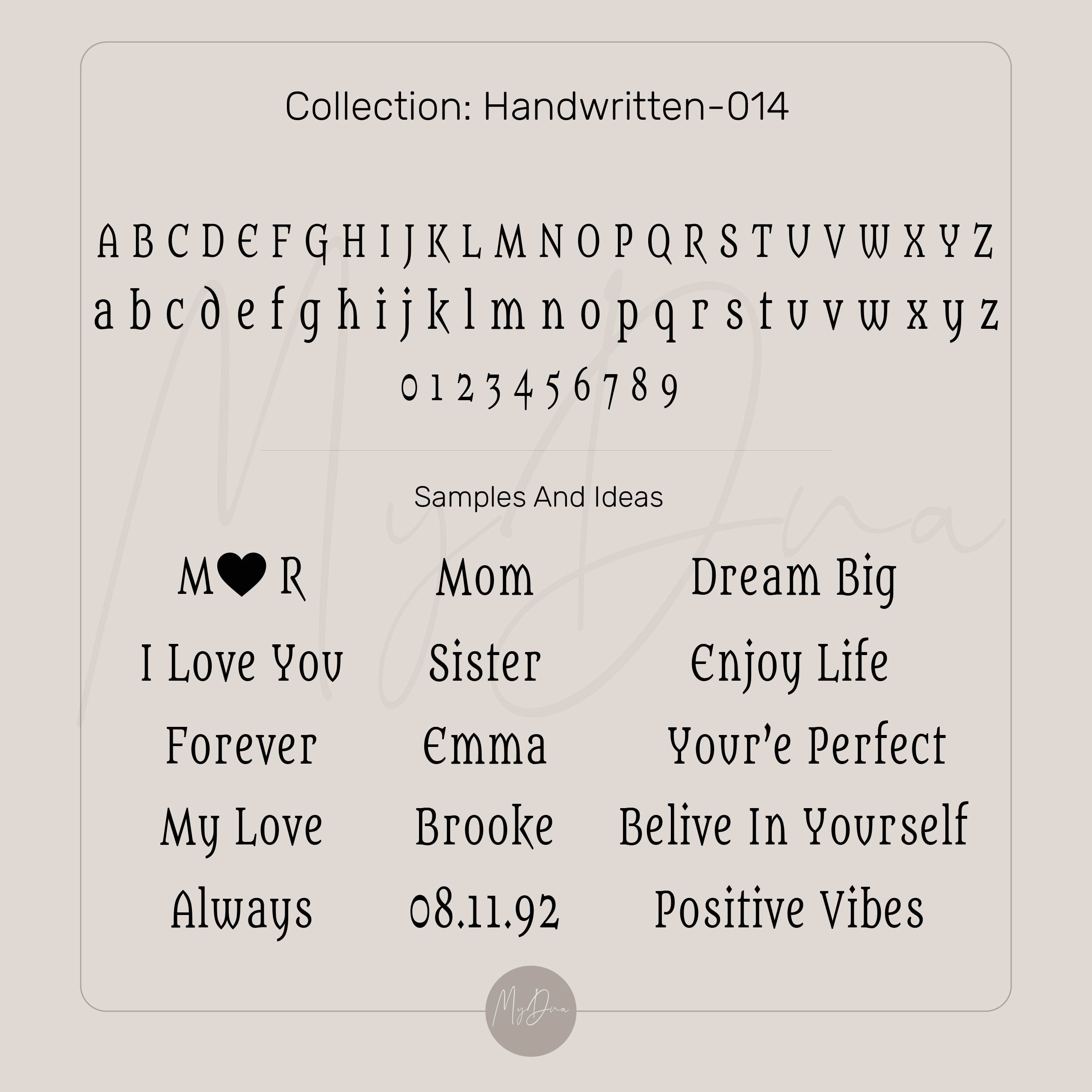 Engraved Text Bracelet