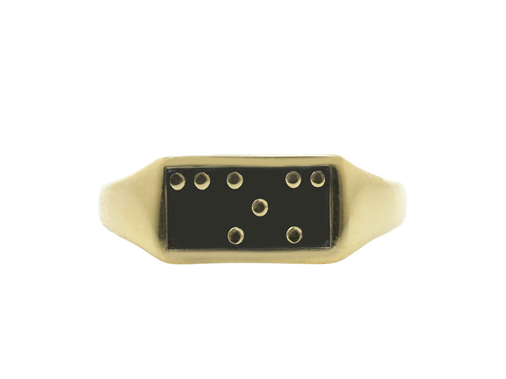 Custom Braille Signet Ring