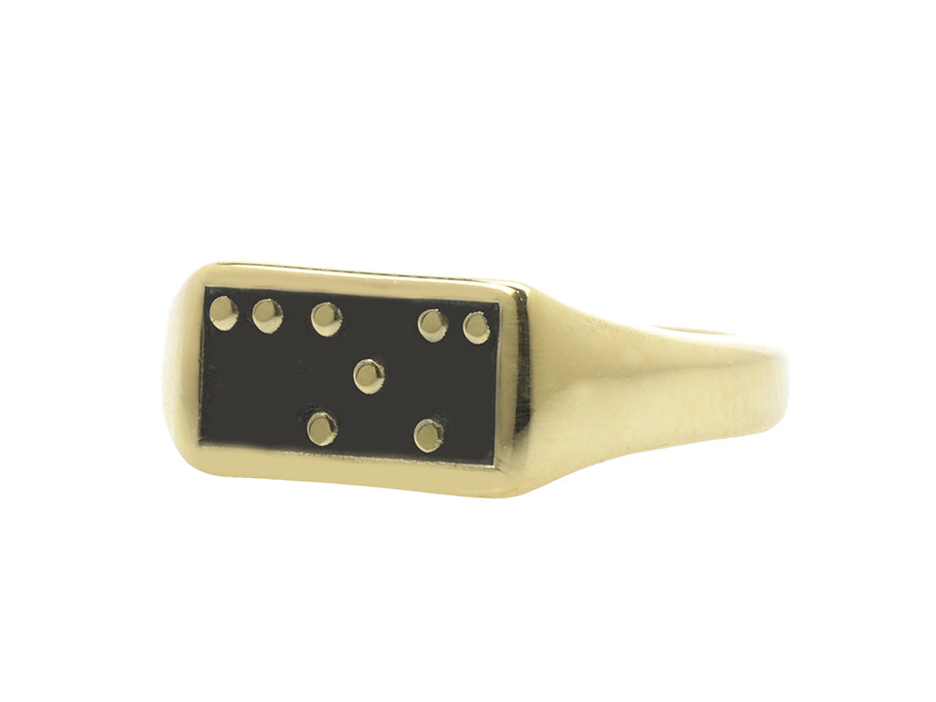 Custom Braille Signet Ring