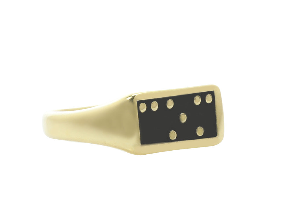 Custom Braille Signet Ring
