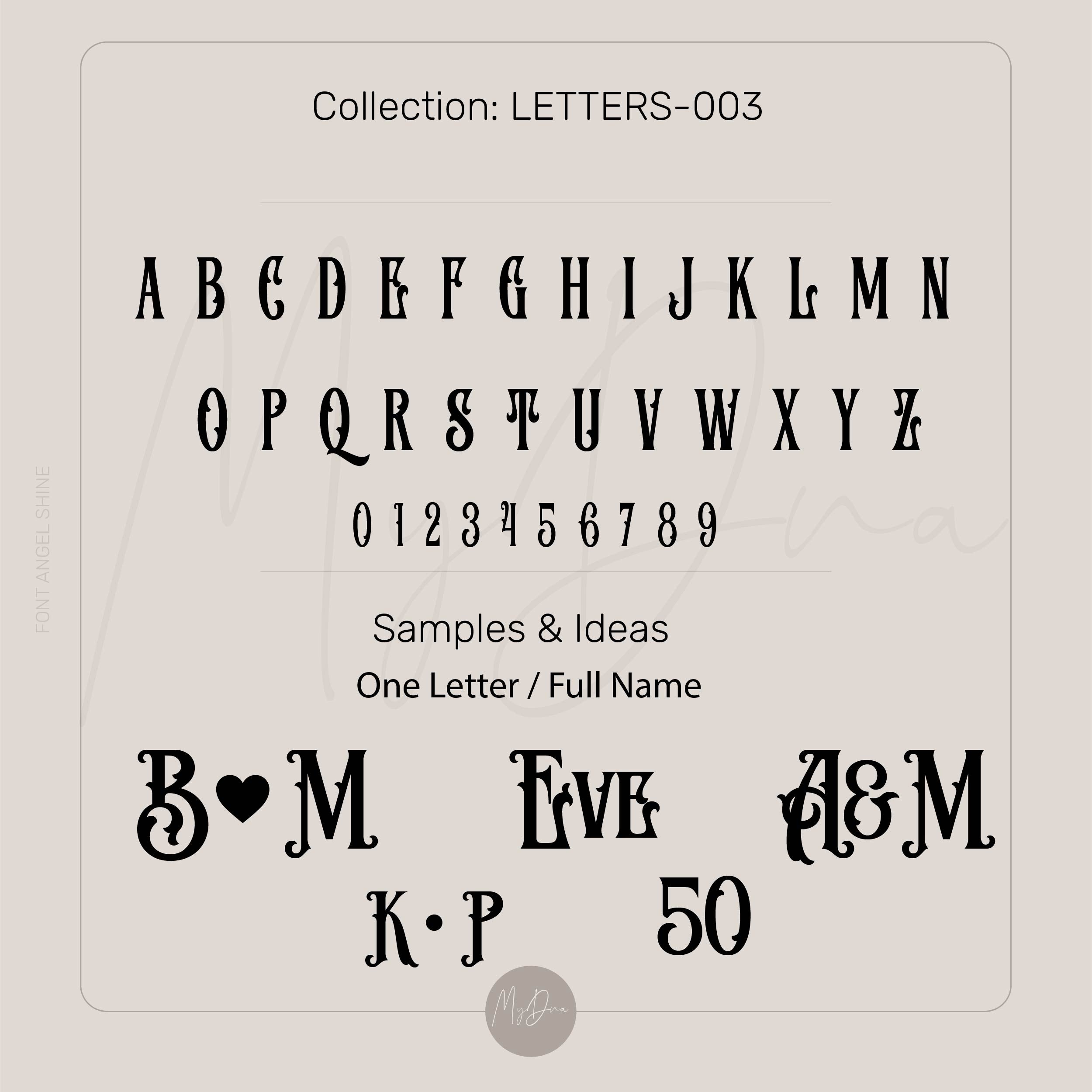 Gothic Letter Stud Earrings