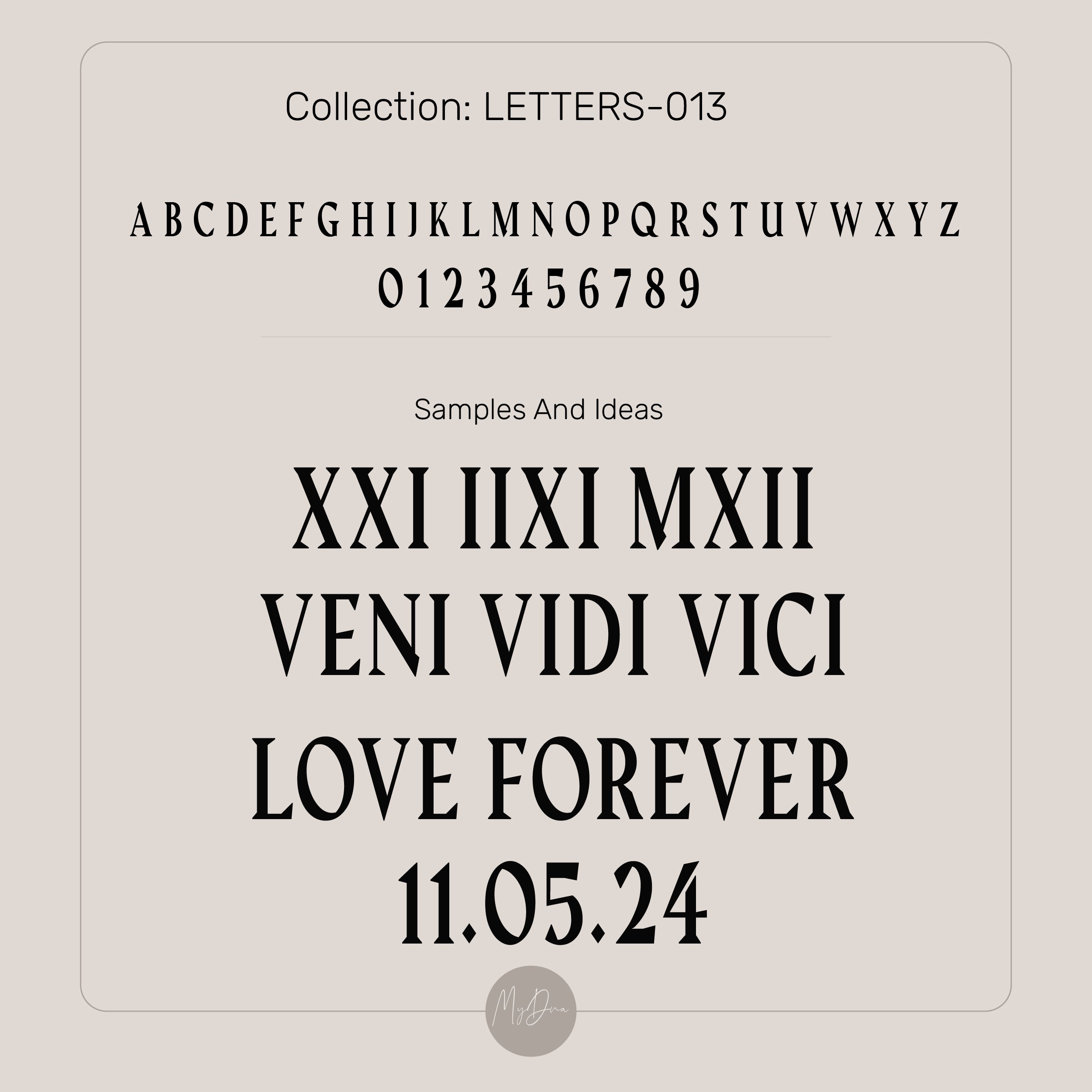 Engraved Latin Date Bracelet