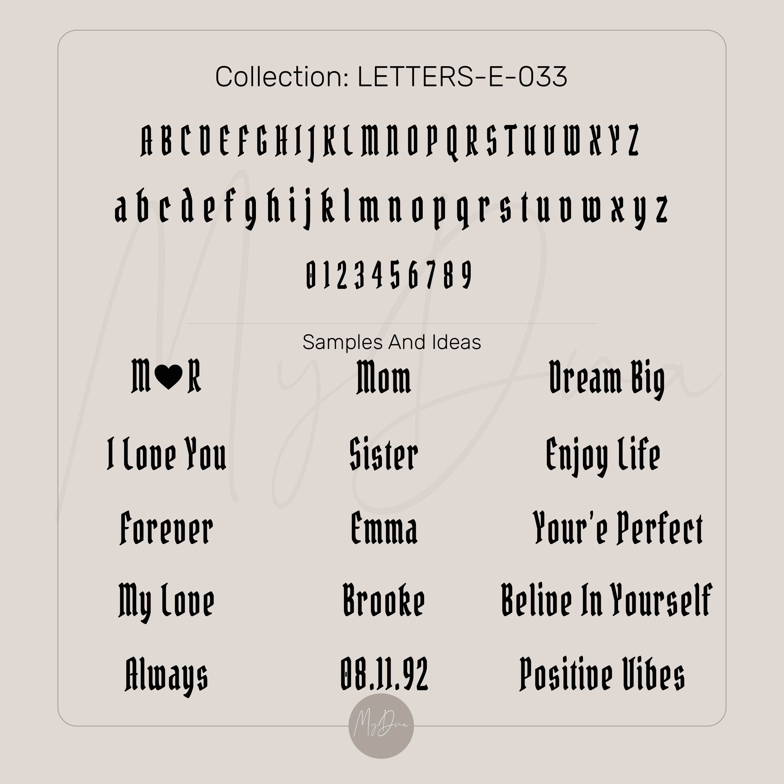 Custom Letter Engraving Ring