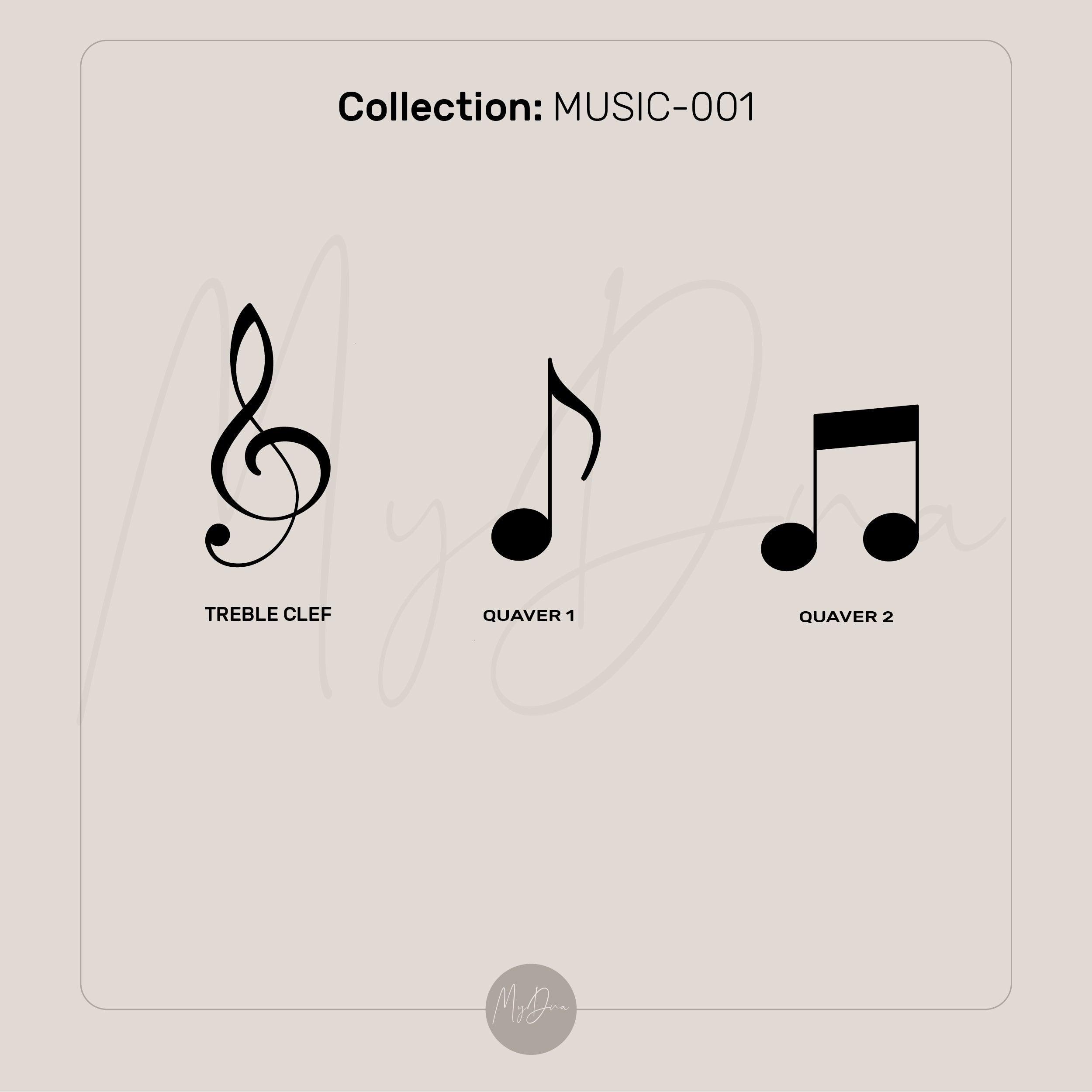 Engraved Treble Clef Bracelet