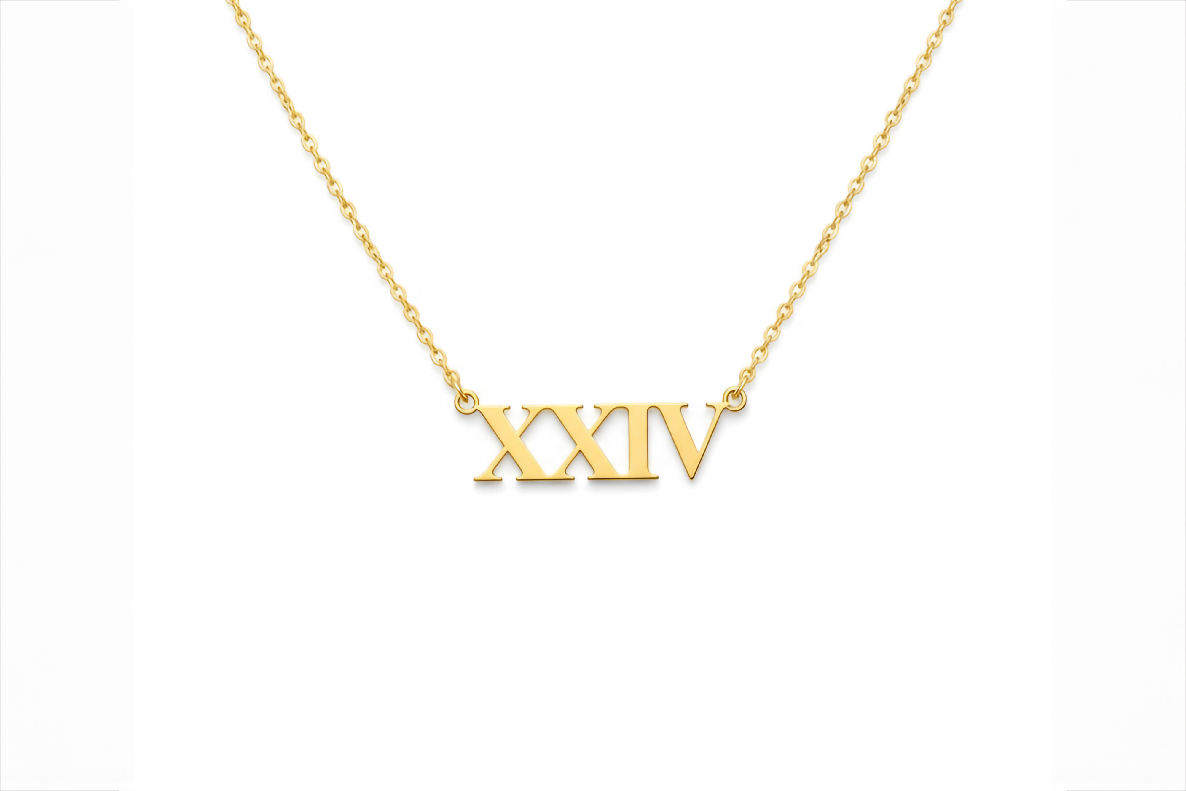 Roman Numbers Pendant Necklace