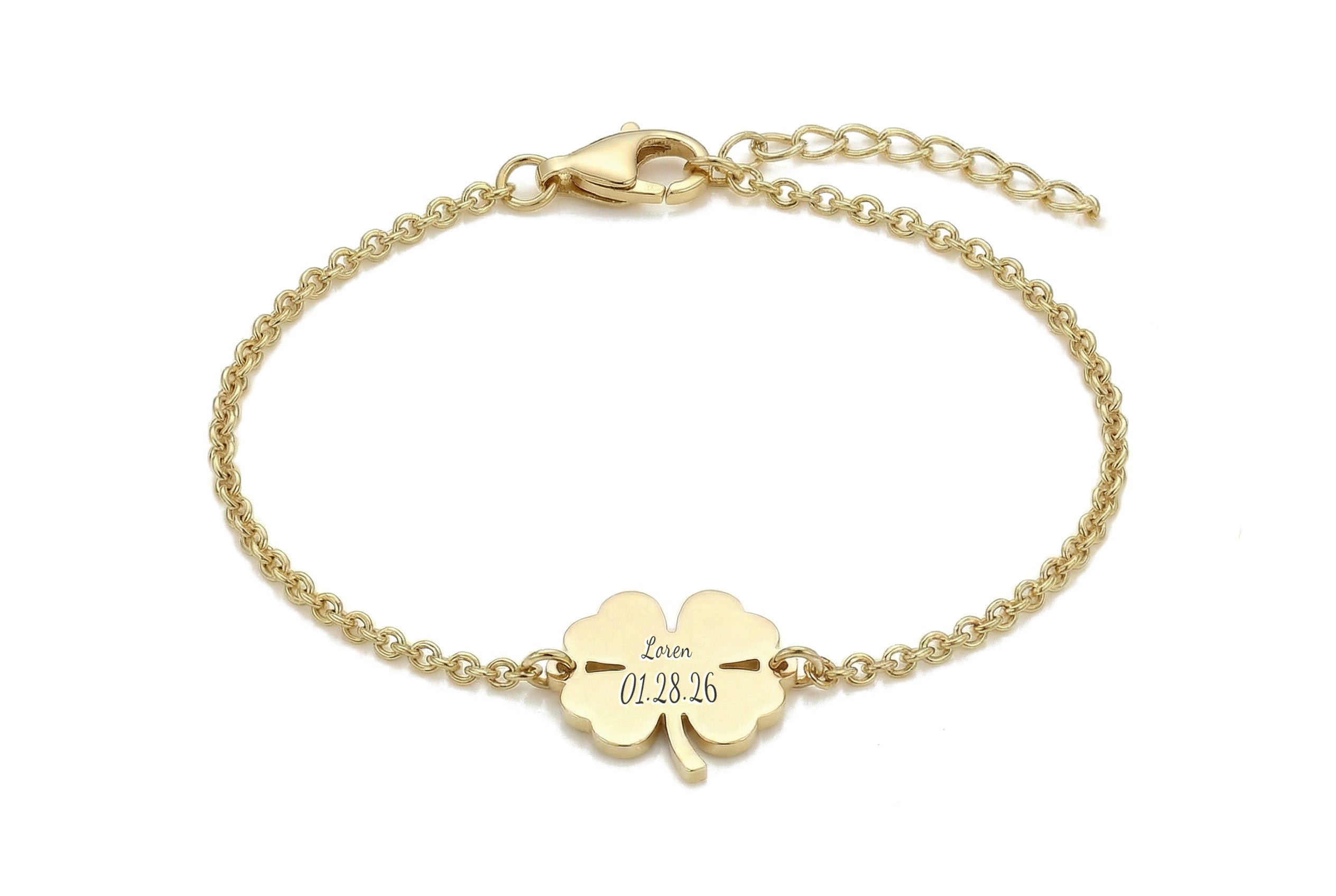 Personalized Clover Bracelet