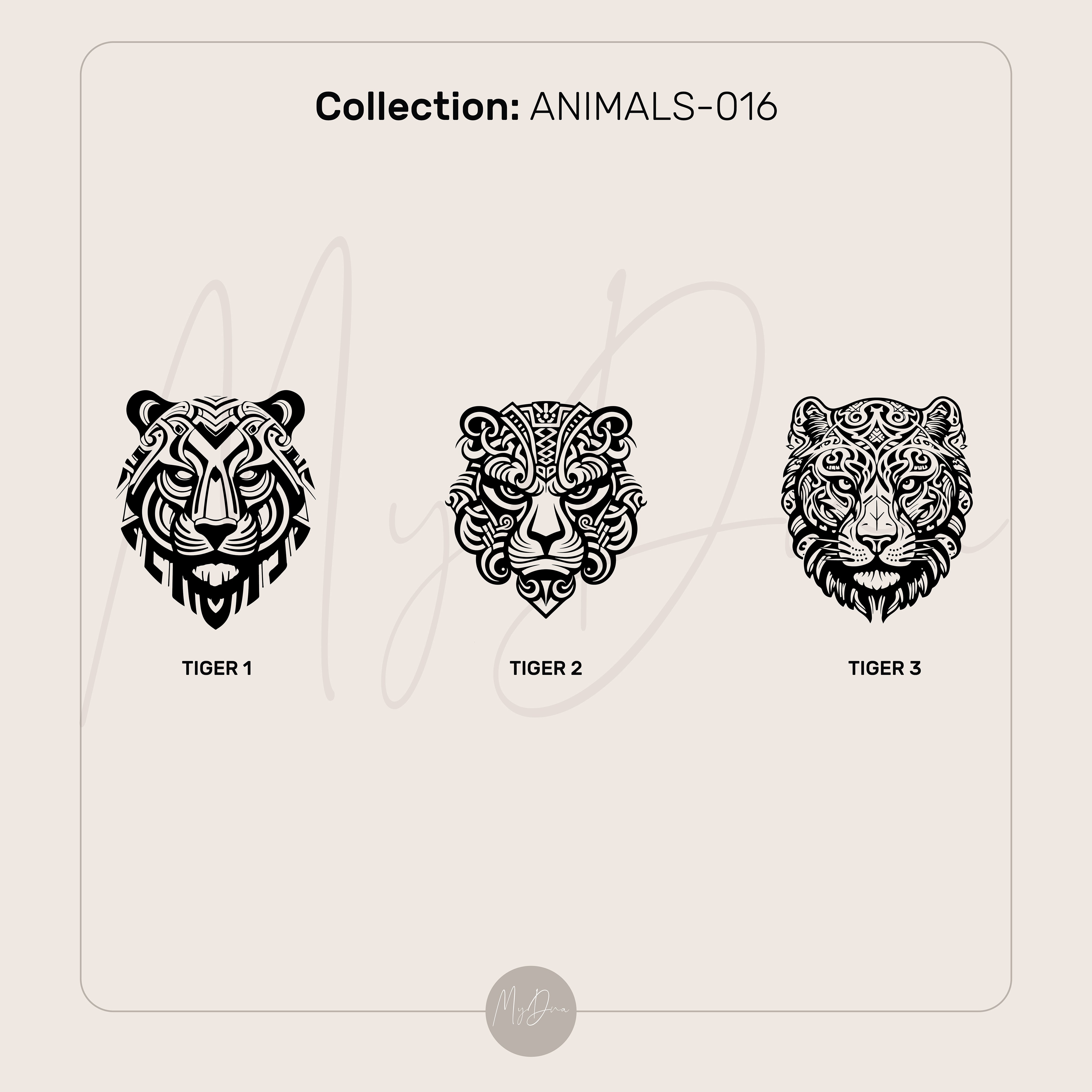 Engraved Majestic Tiger Gold Ring