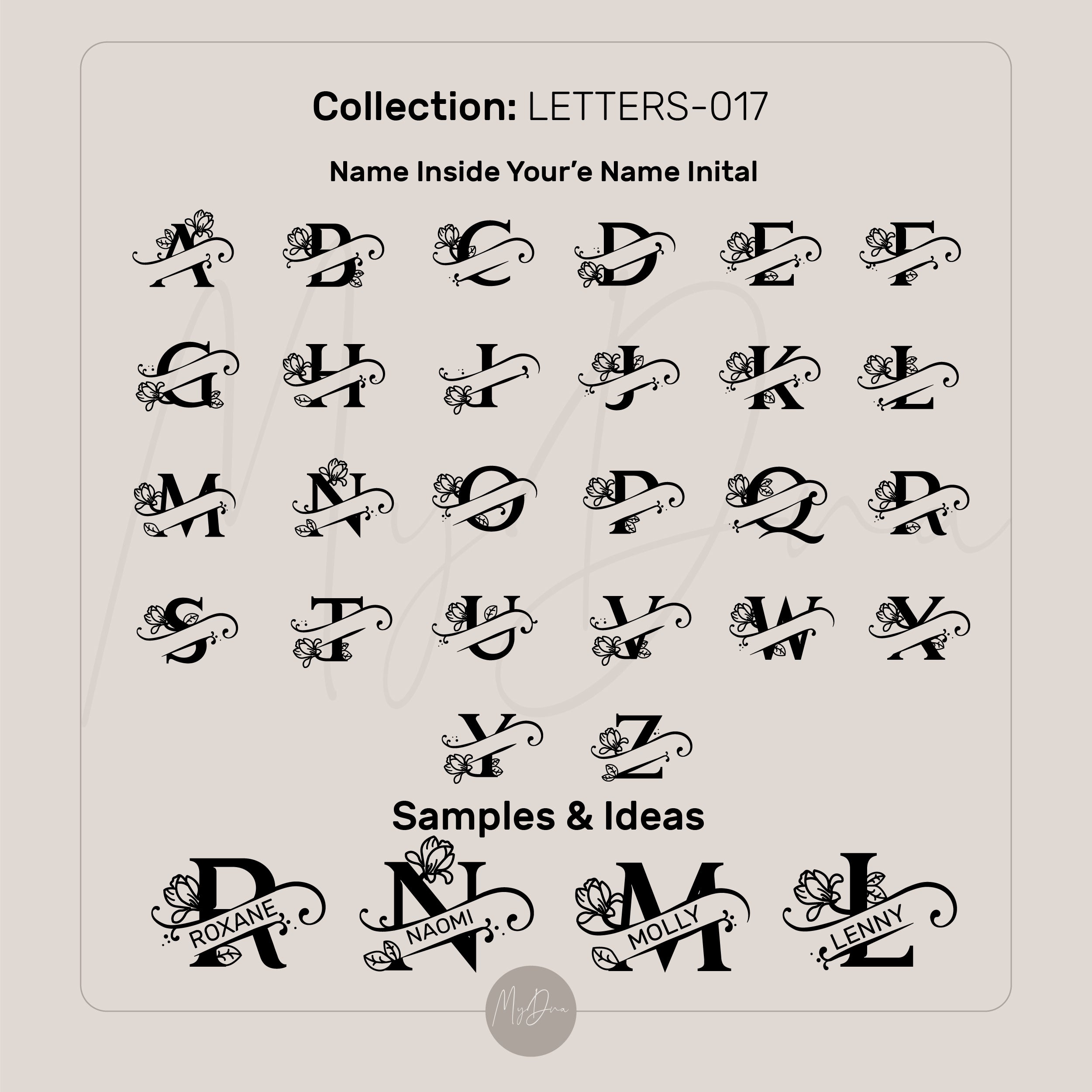 14k Gold Name Initial Bracelet